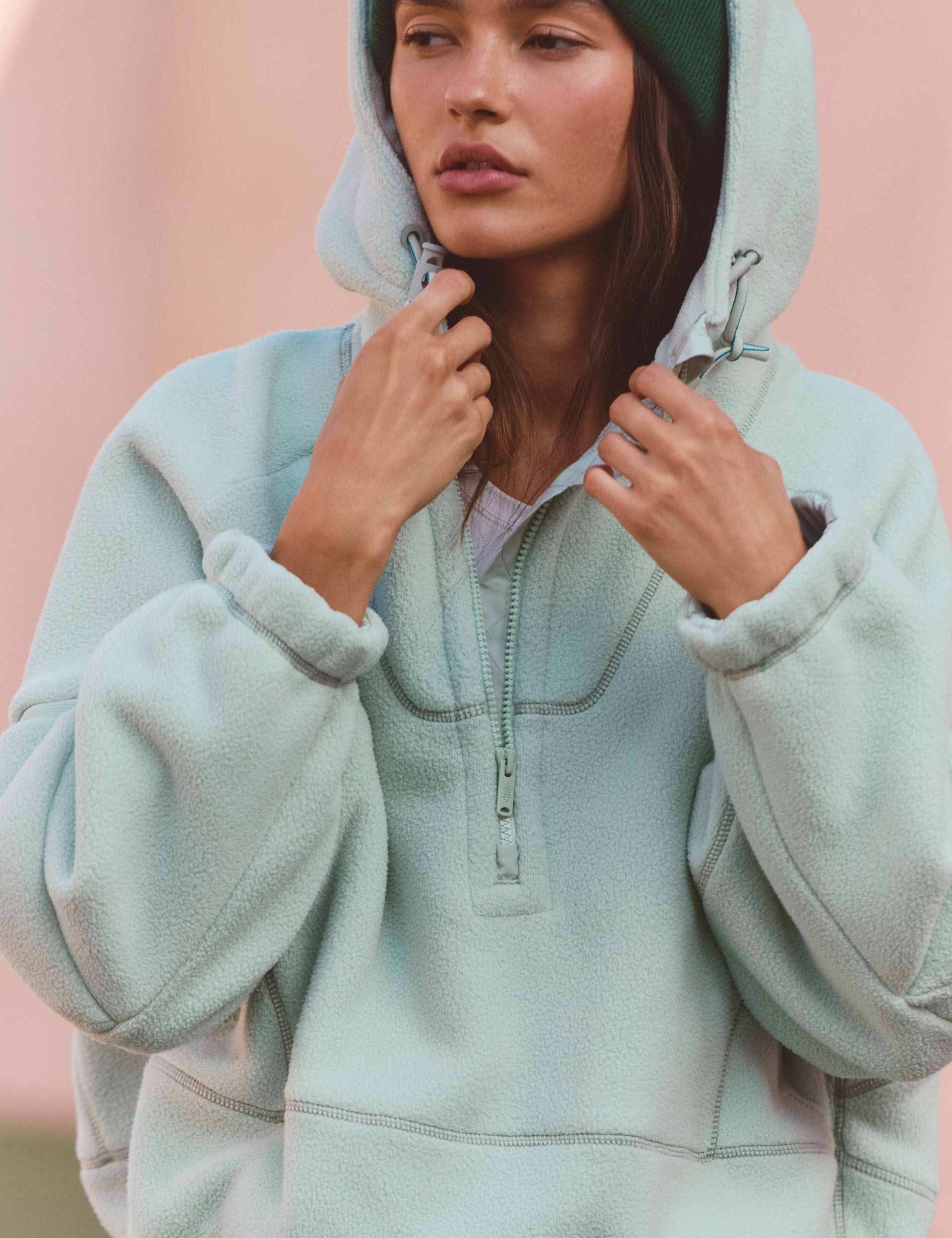 Wild and Free Fleece Half Zip Hoodie