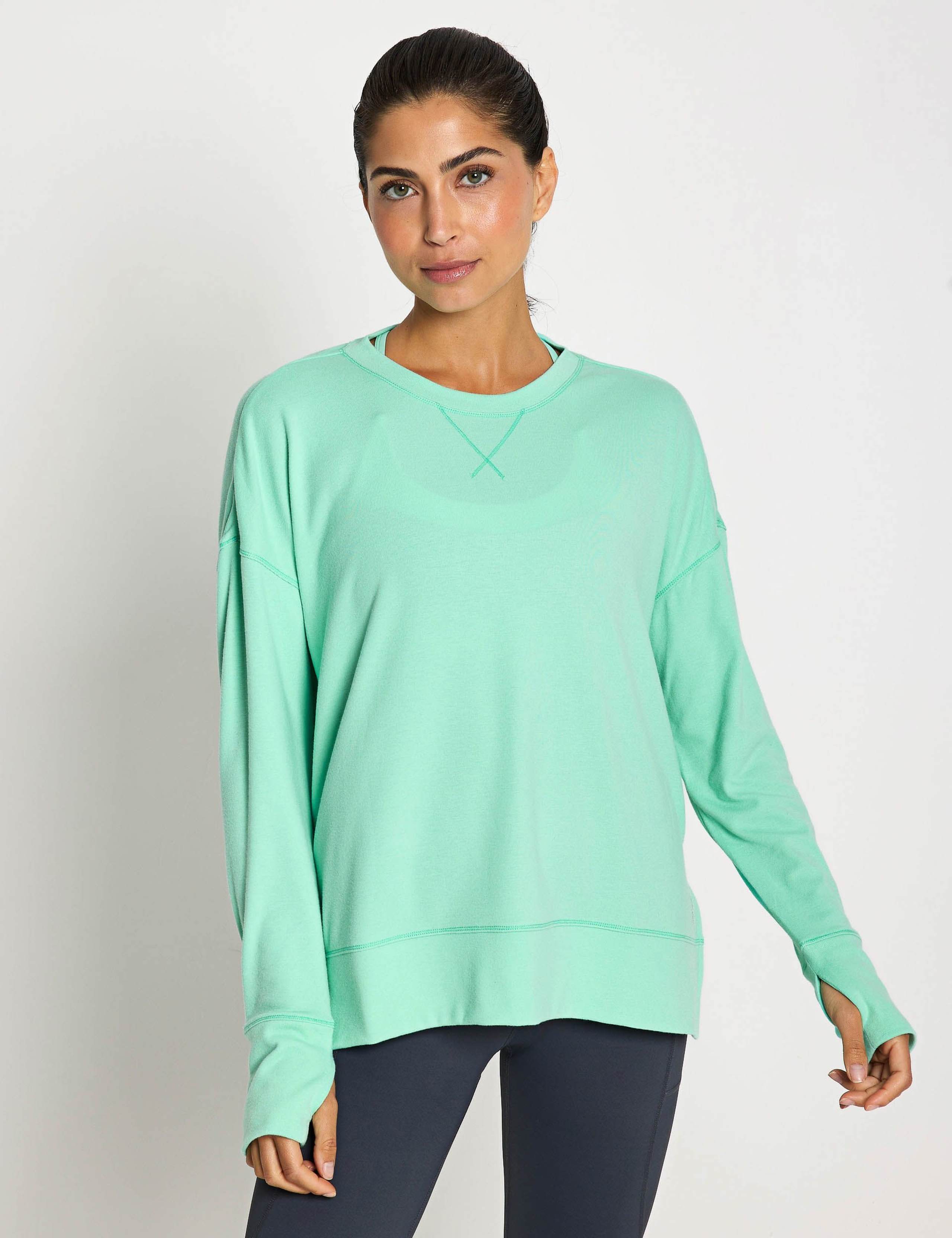 Shelby Crew Neck Step Hem Relaxed Sweatshirt