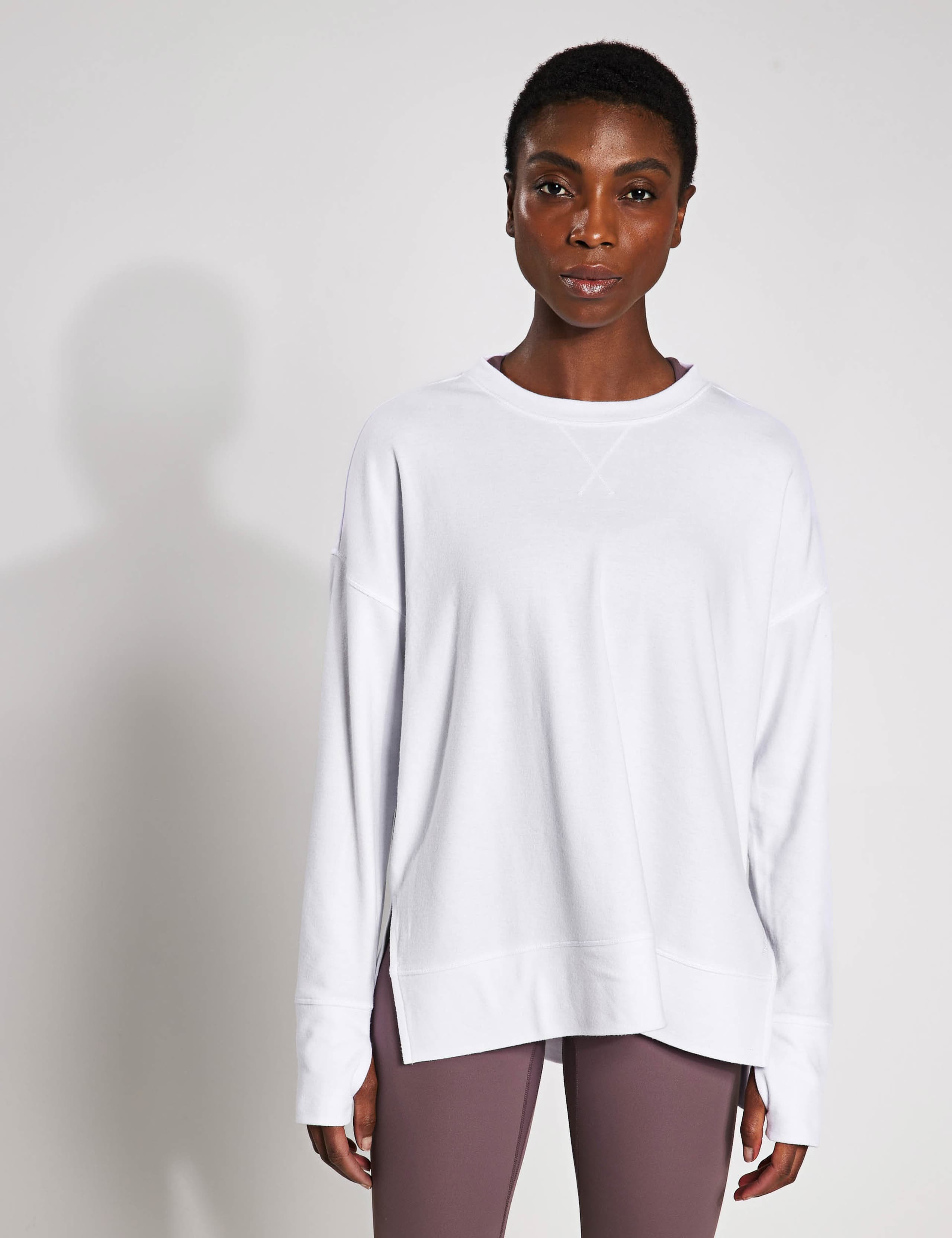 Shelby Crew Neck Step Hem Relaxed Sweatshirt