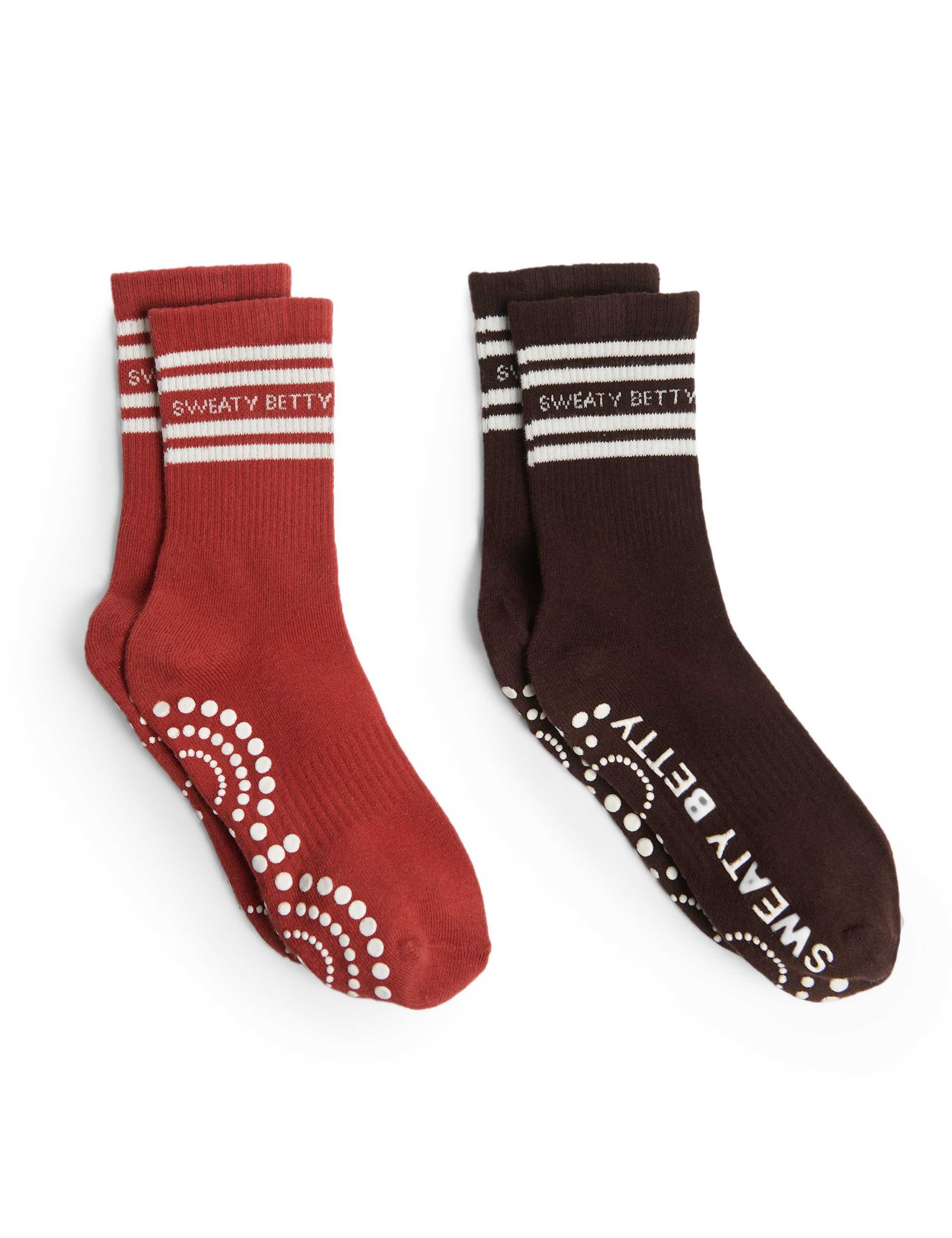 2pk Ankle Gripper Cotton Rich Socks