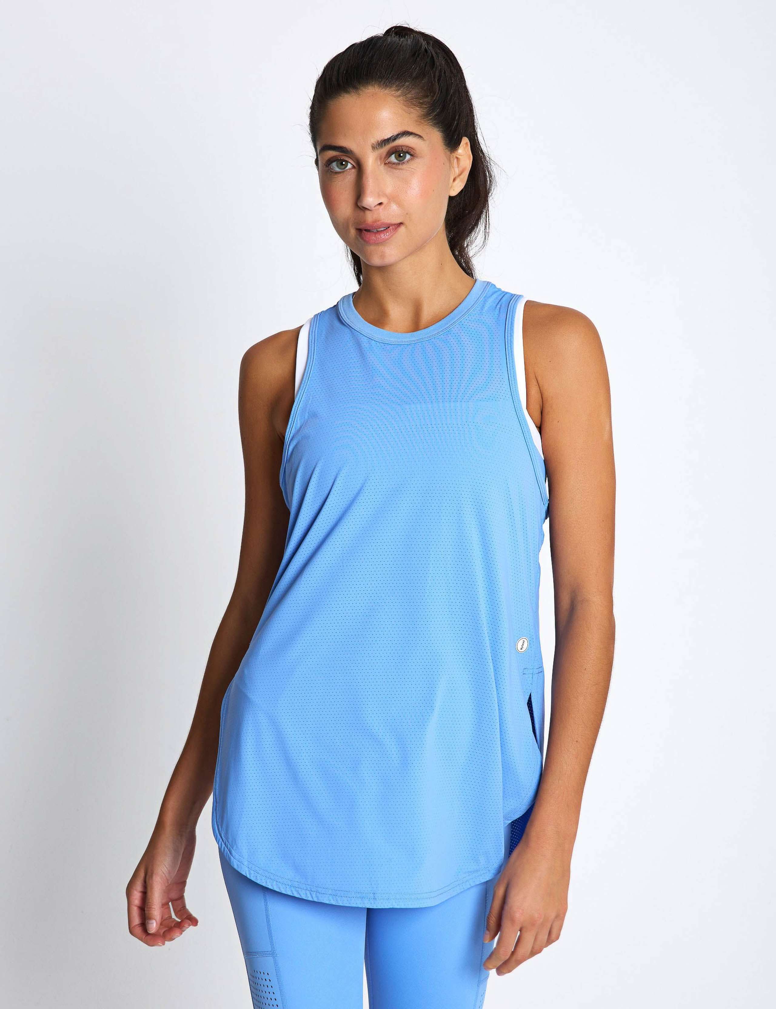 Zela Crew Neck Racer Back Longline Vest Top