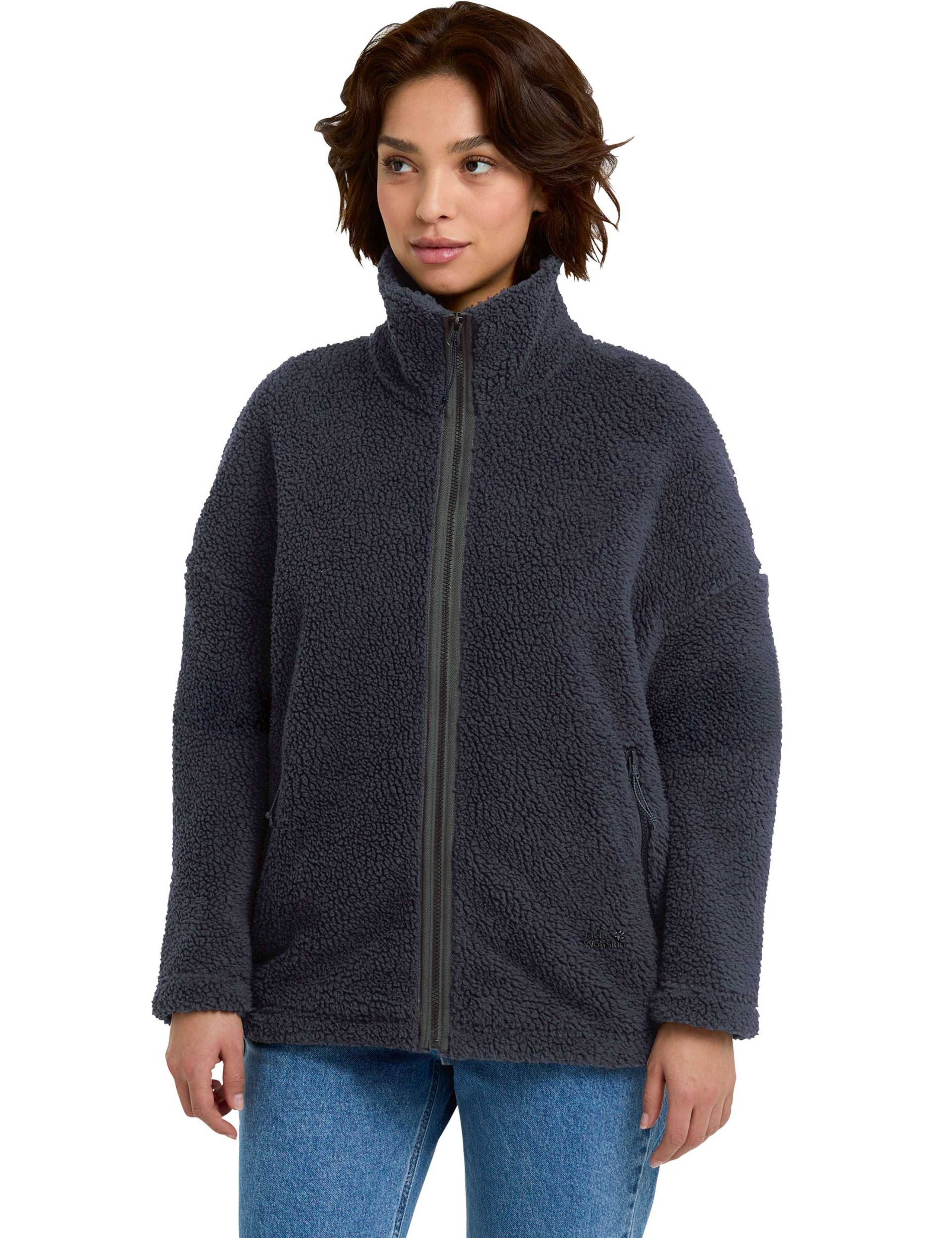 Stone Lite High Neck Relaxed Fleece Jacket