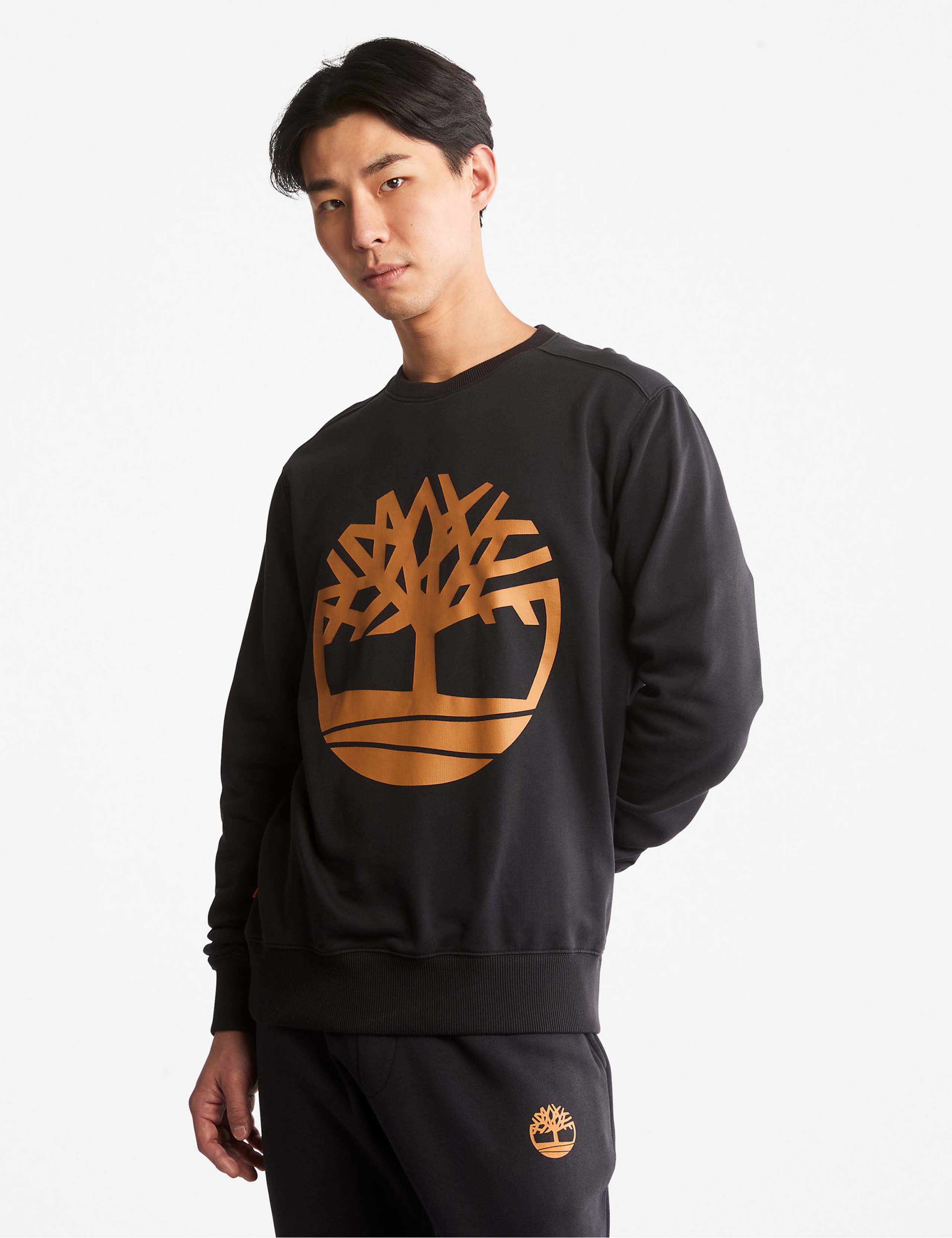 Tree Logo Cotton Rich Crew Neck Sweatshirt