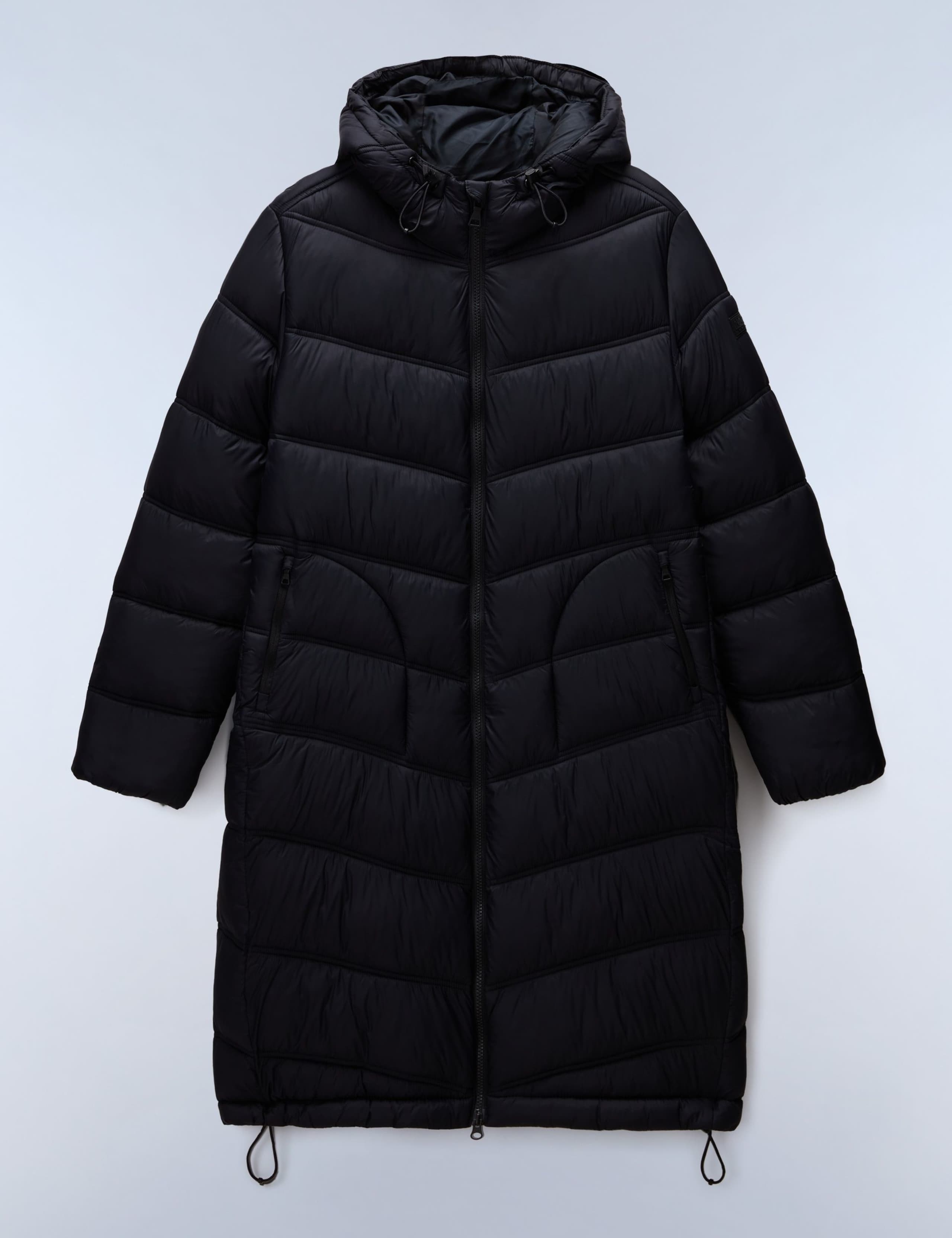 Padded Hooded Longline Puffer Jacket