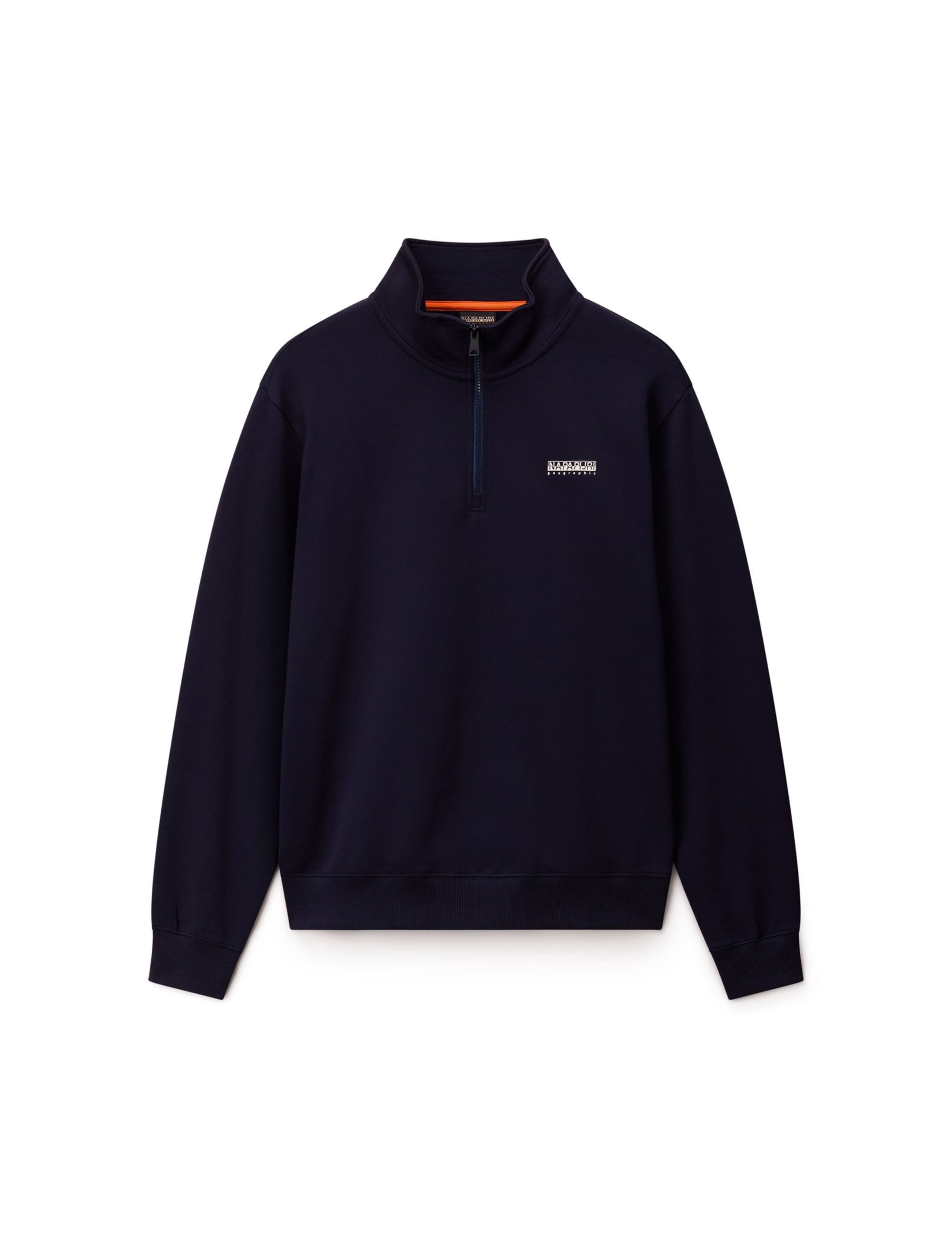 Small Box Pure Cotton Half Zip Sweatshirt