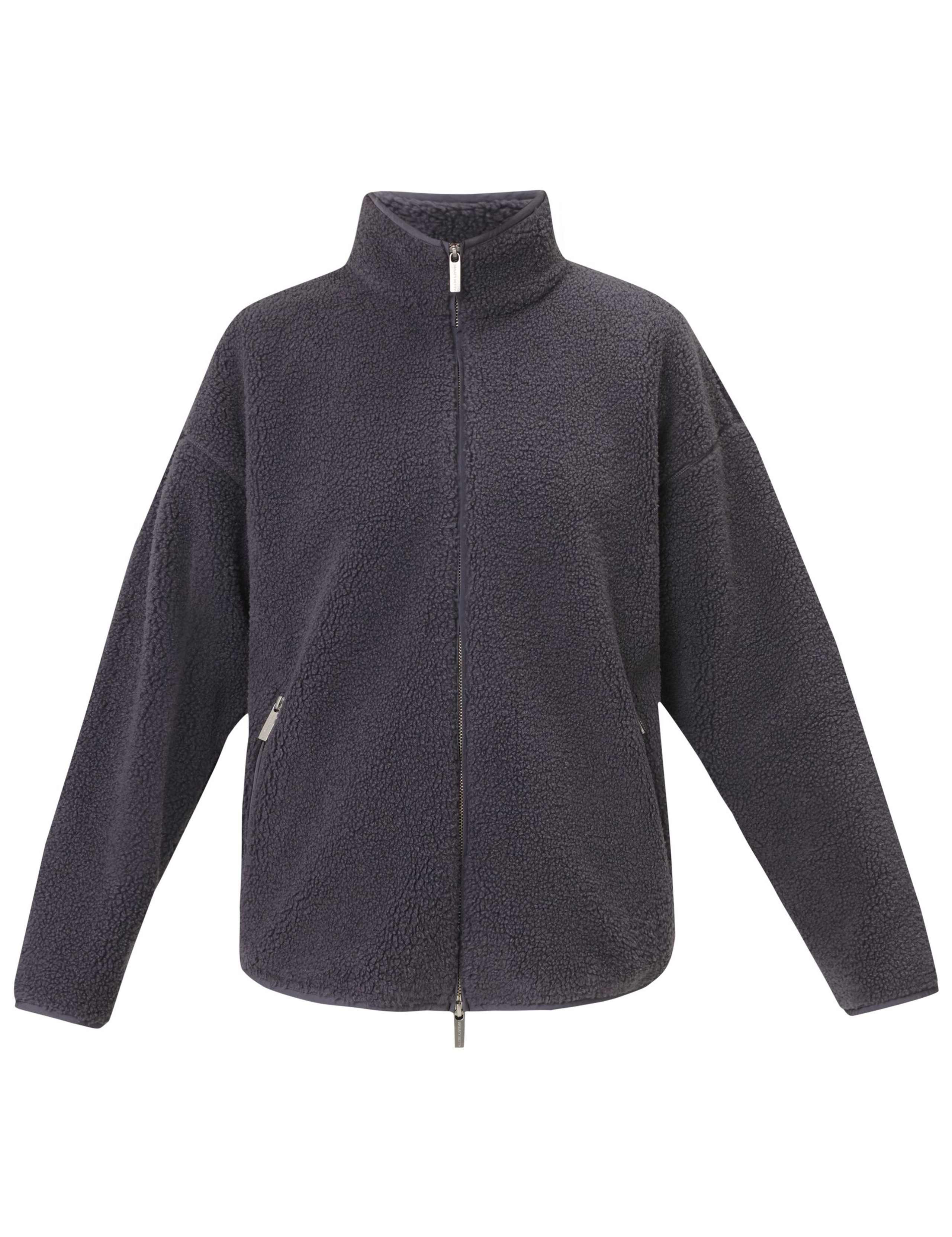 Plush Textured Zip Up Fleece Jacket