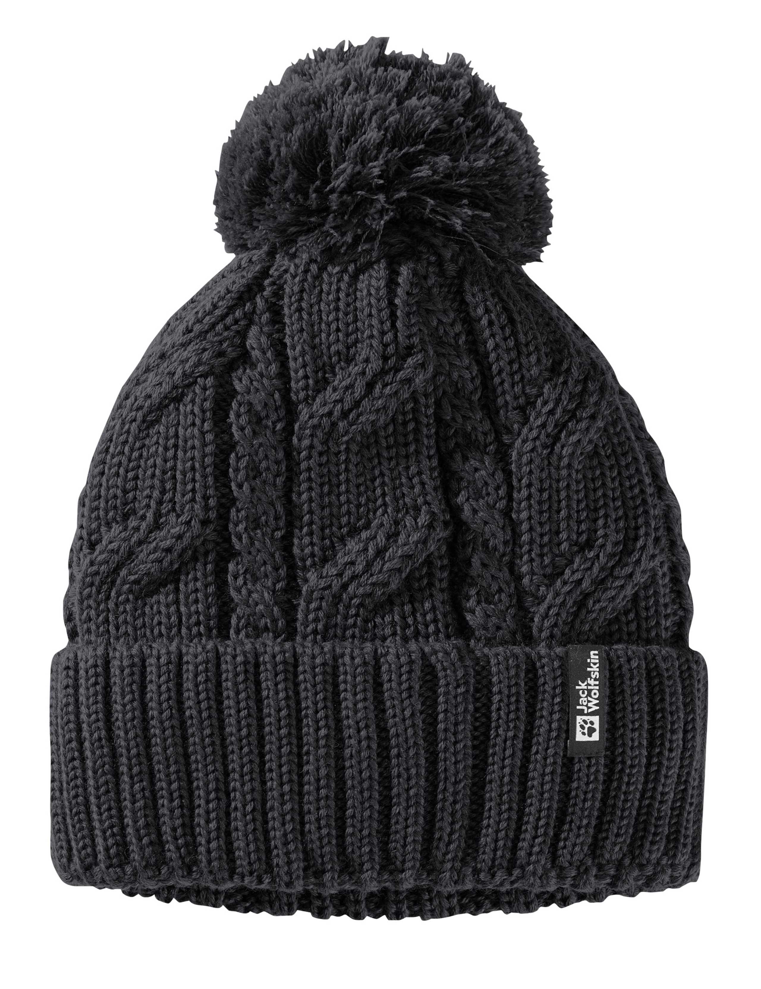 Wool Blend Fleece Lined Pompom Hat