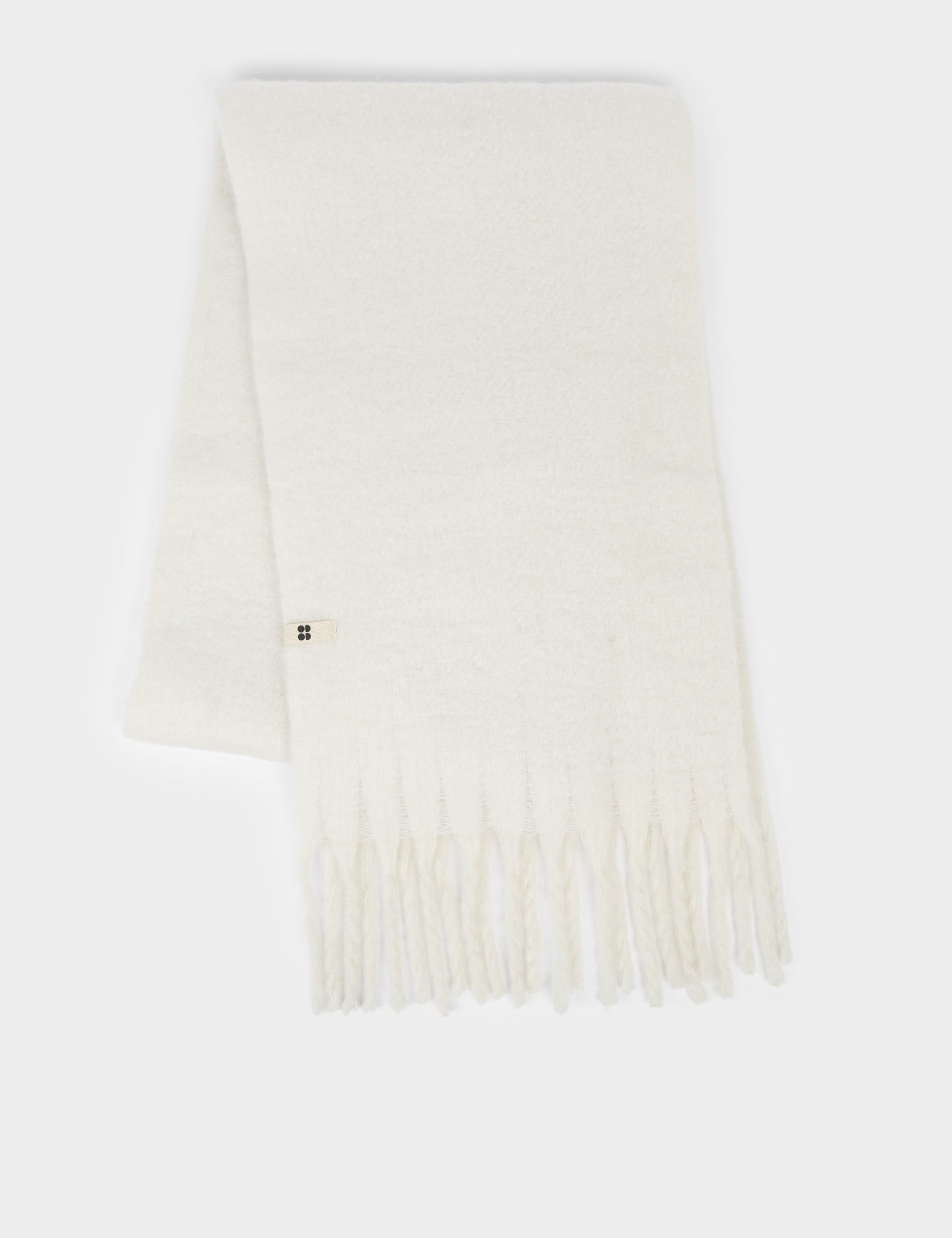 Soft Cloud Knitted Tassel Scarf with Wool