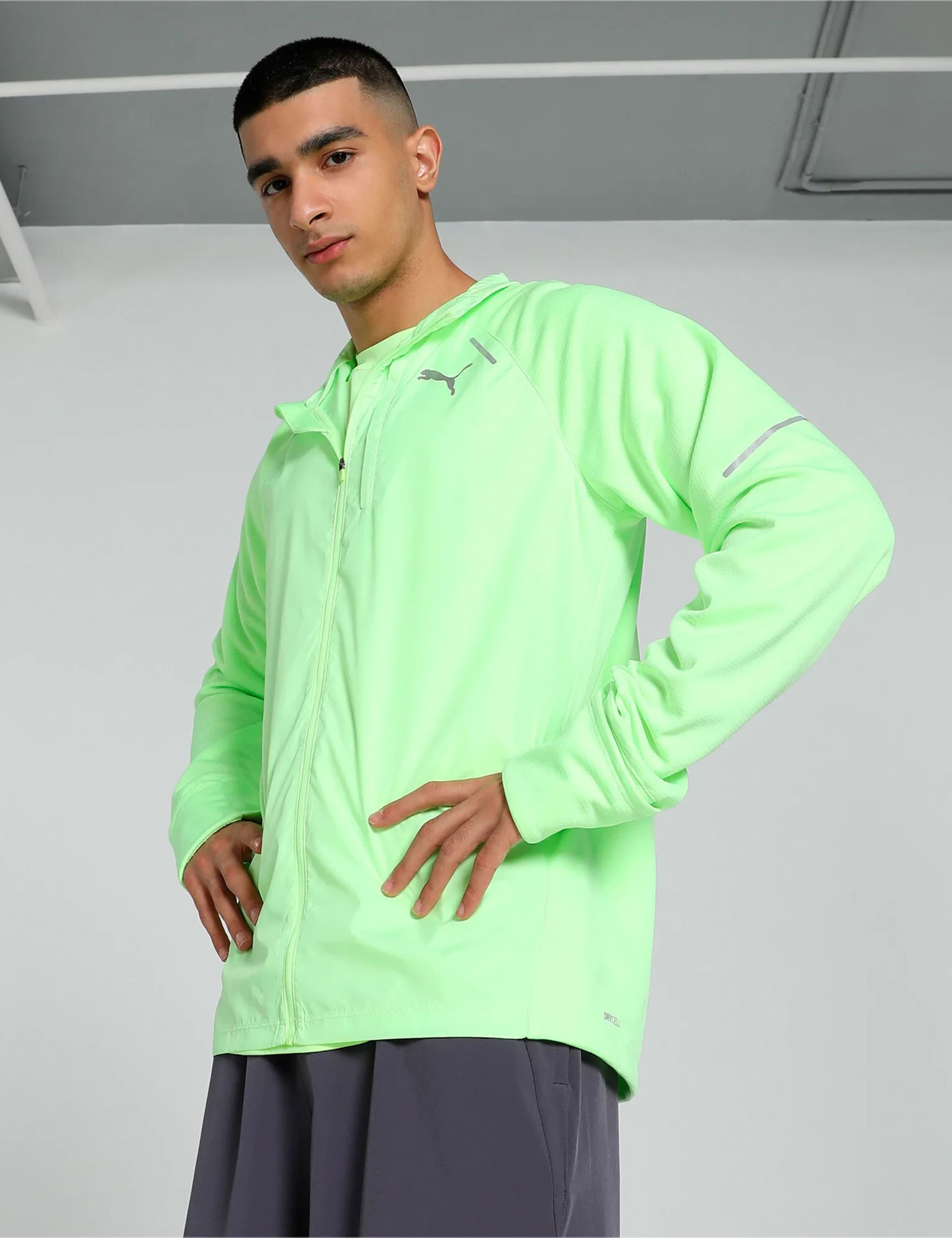Run Grid Zip Up Fleece