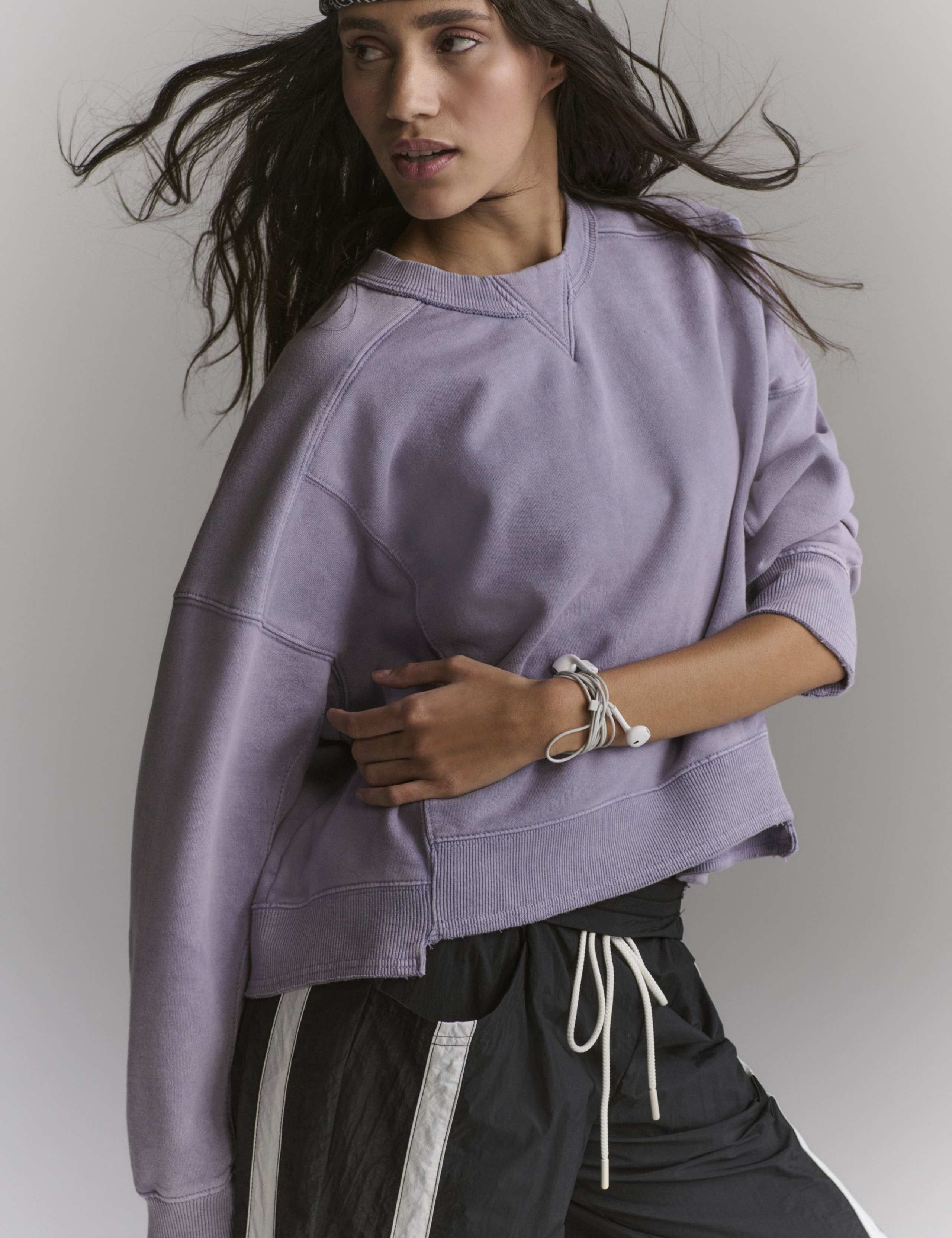 Intercept Cotton Rich Cropped Sweatshirt