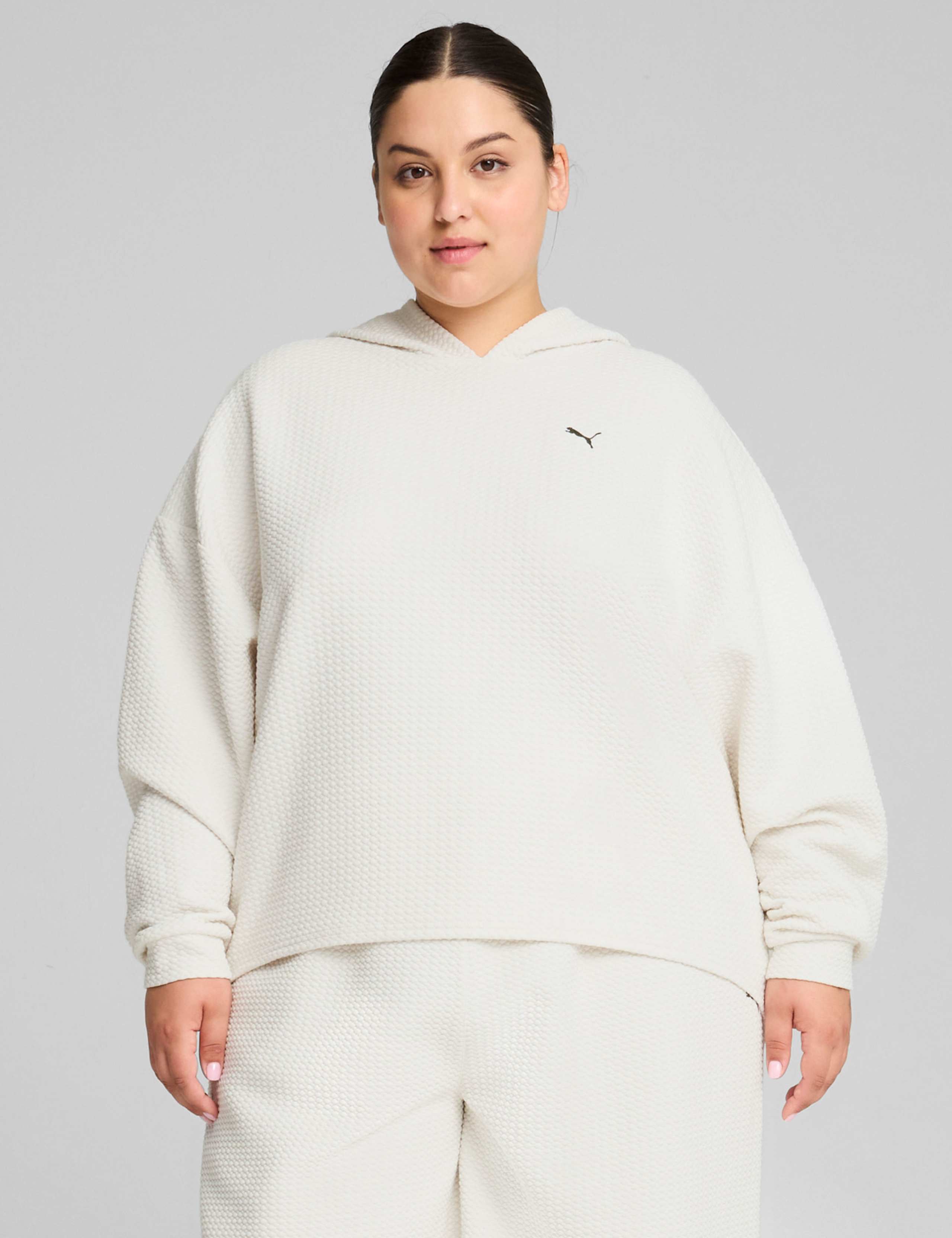 Q4 Studio Cotton Blend Textured Hoodie