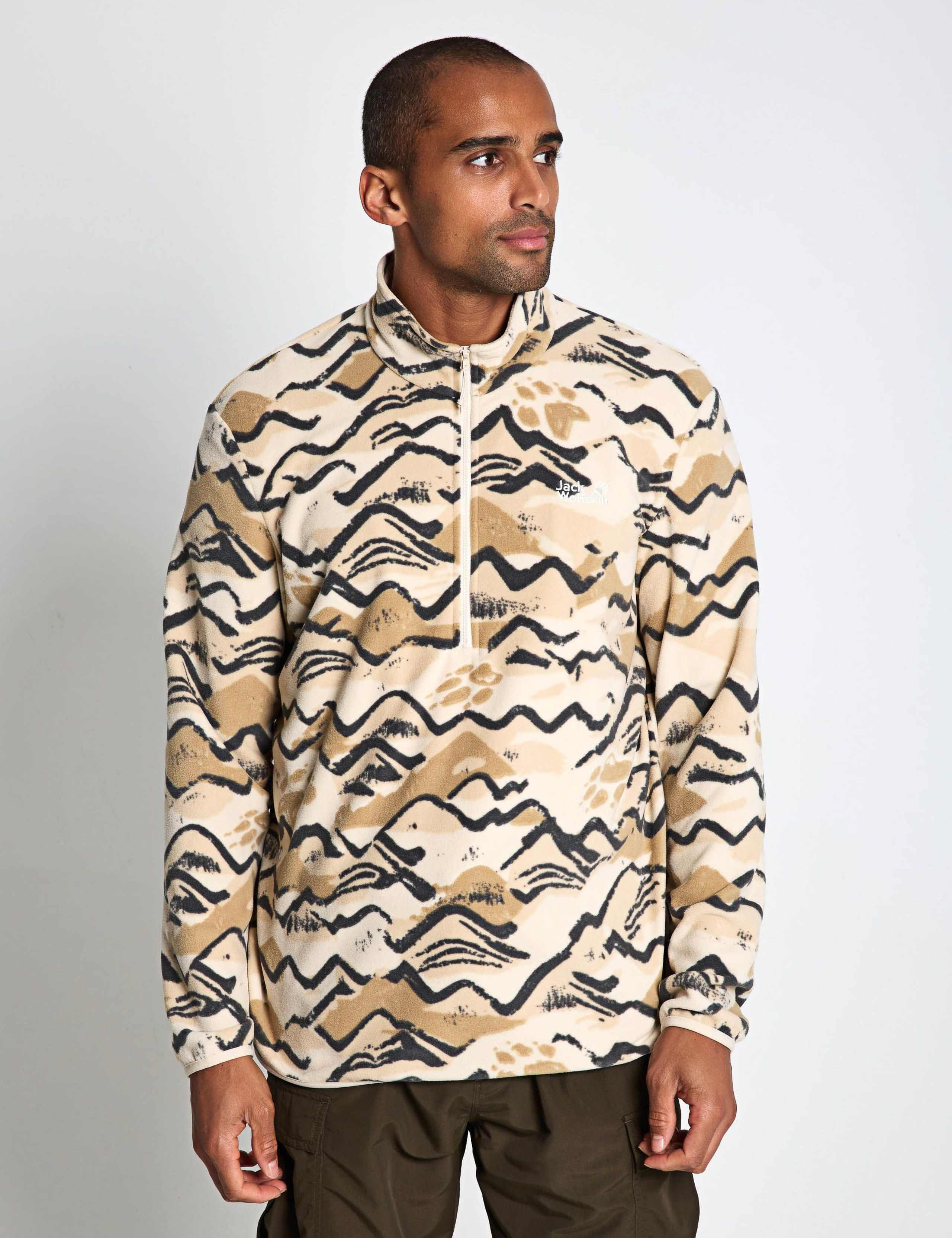 Half Zip Animal Print Jumper