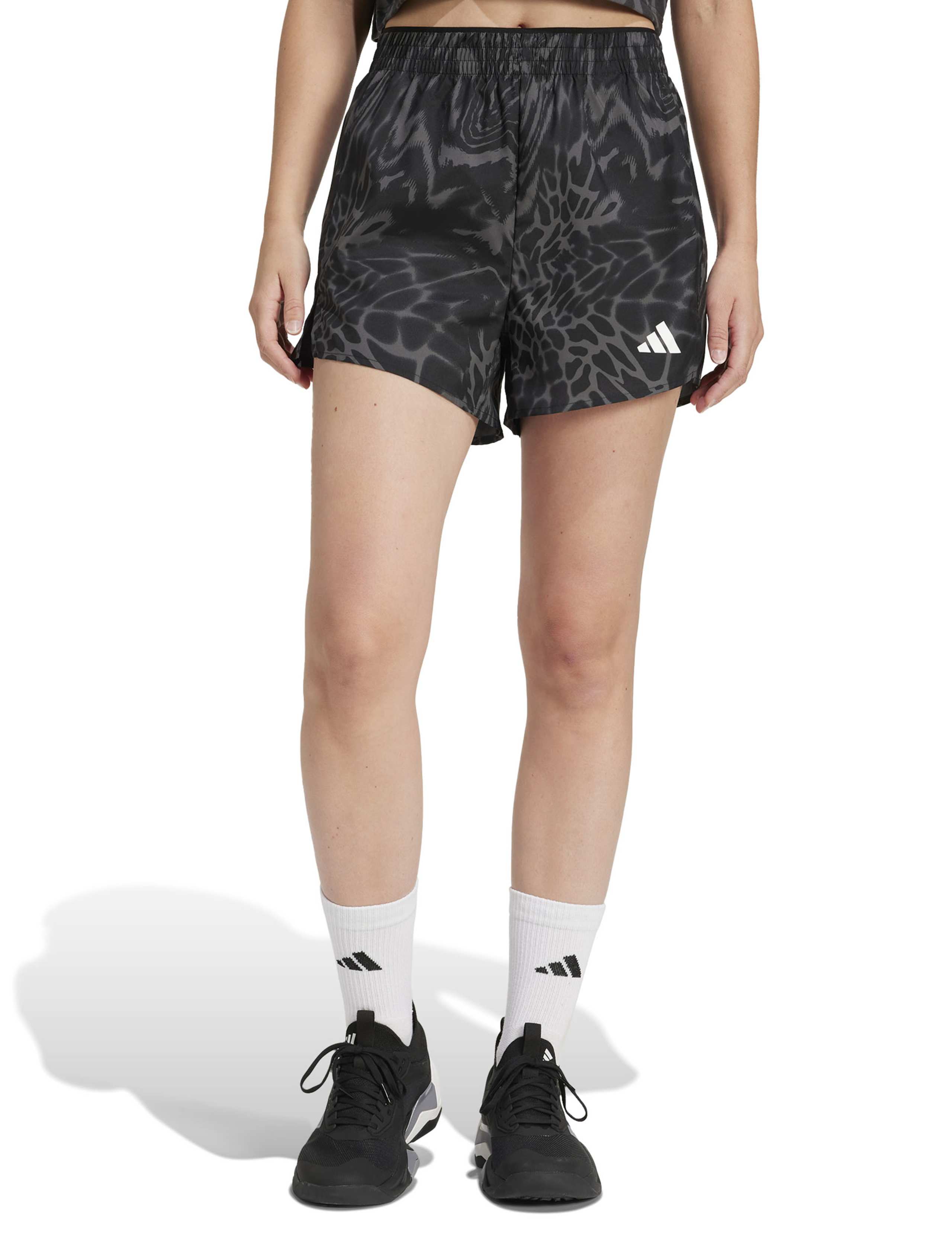 Train Printed High Waisted Gym Shorts