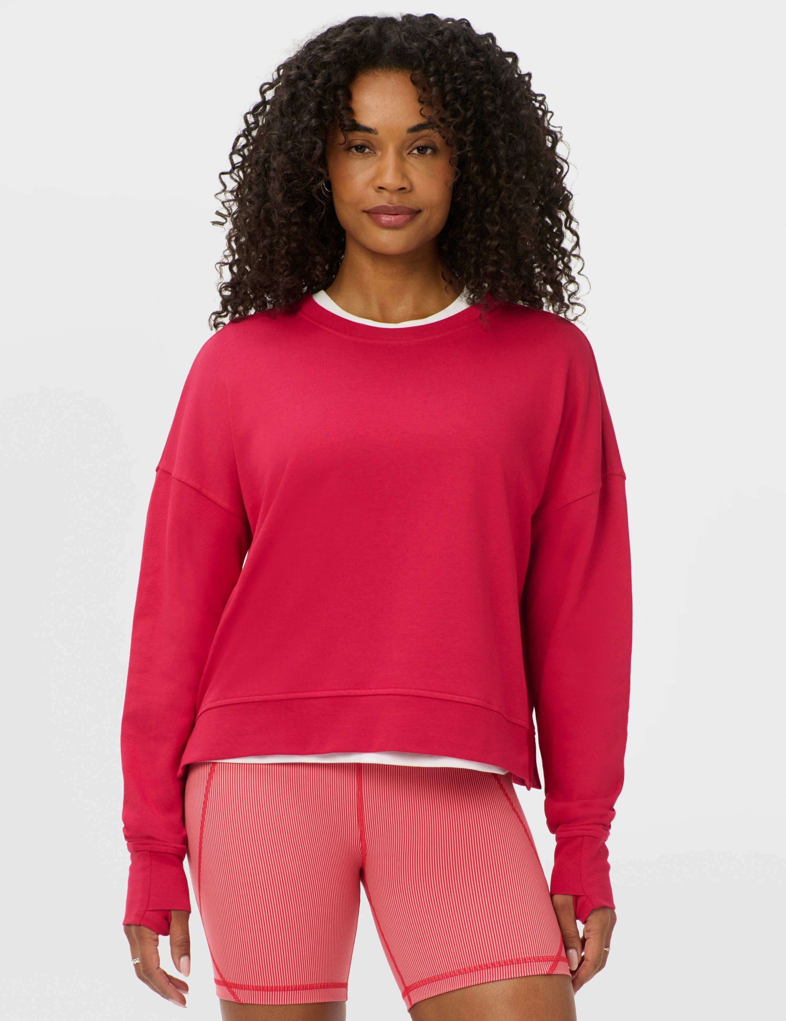 After Class Modal Blend Relaxed Crop Sweatshirt