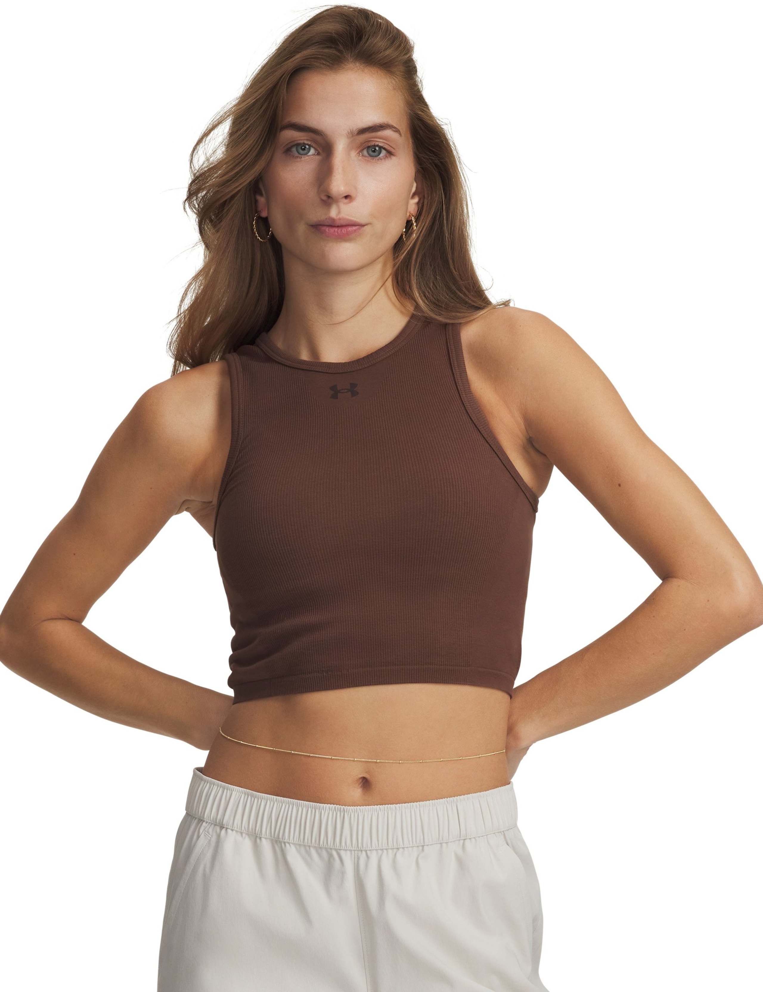 Seamless Cotton Rich Crop Vest Top