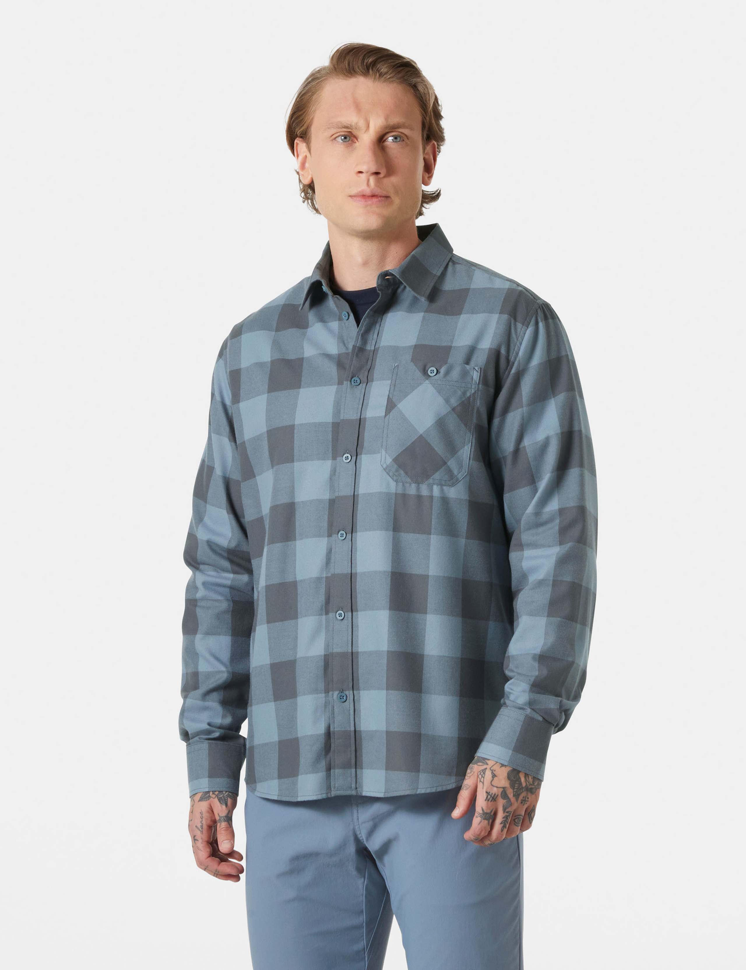 Aker Cotton Blend Flannel Check Shirt