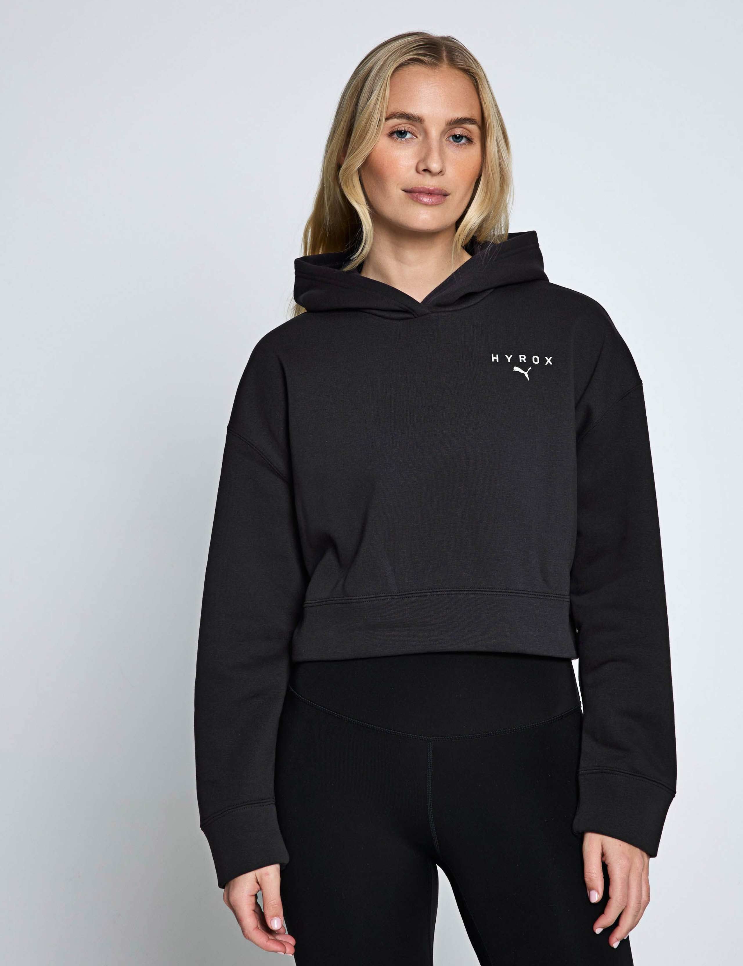 X Hyrox World Cotton Rich Crop Hoodie