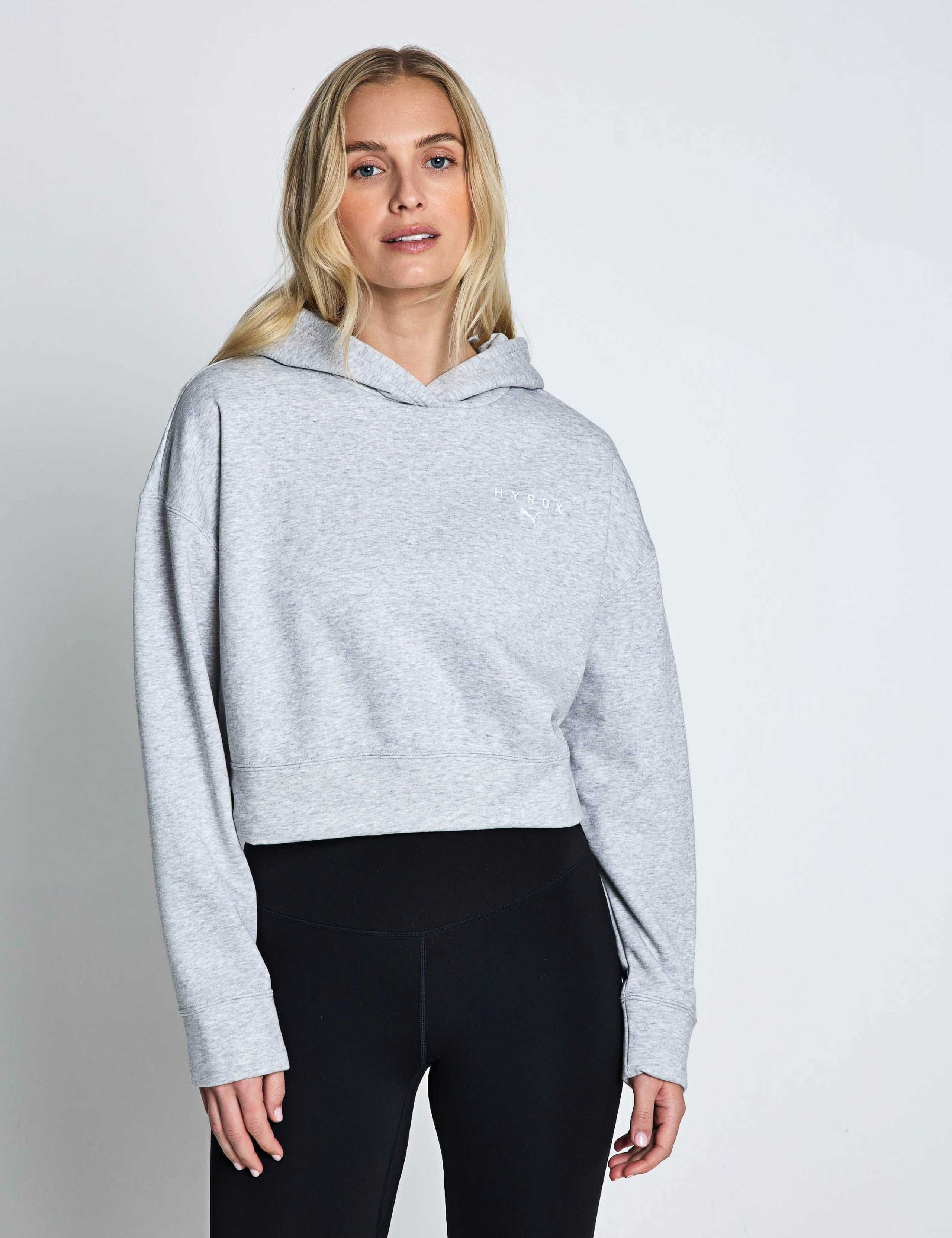 X Hyrox World Cotton Rich Crop Hoodie