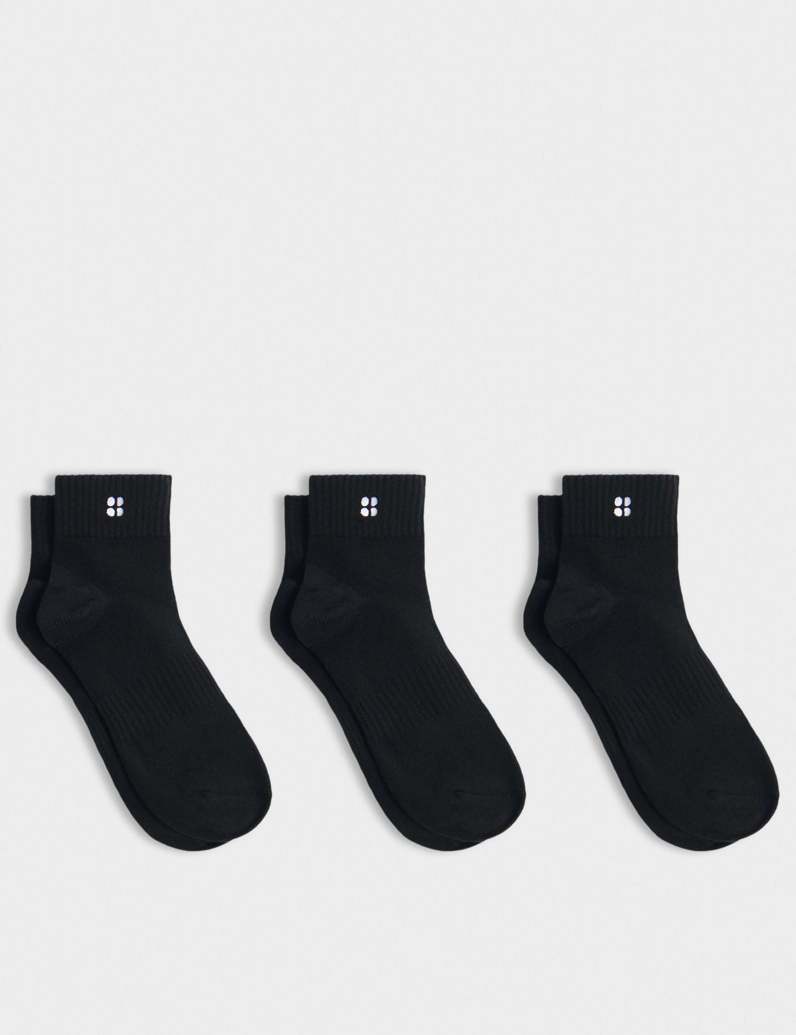 3 Pack Essentials Cotton Rich Ankle High Socks