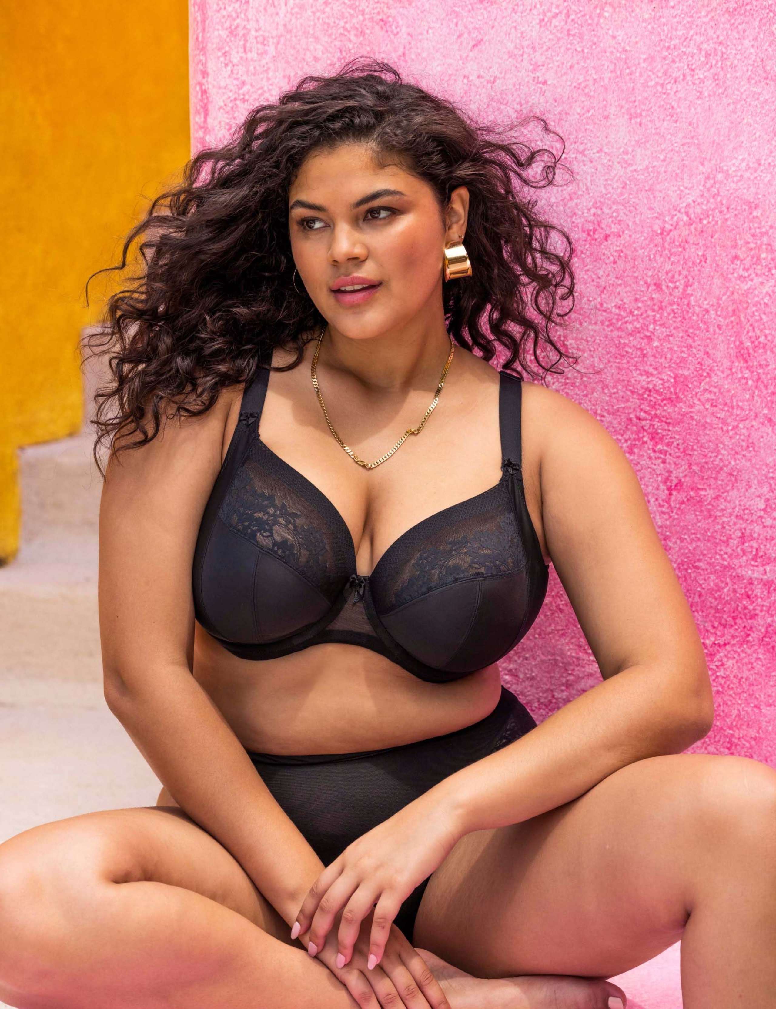 Nerina Mesh Lace Wired Plunge Bra (DD-JJ)