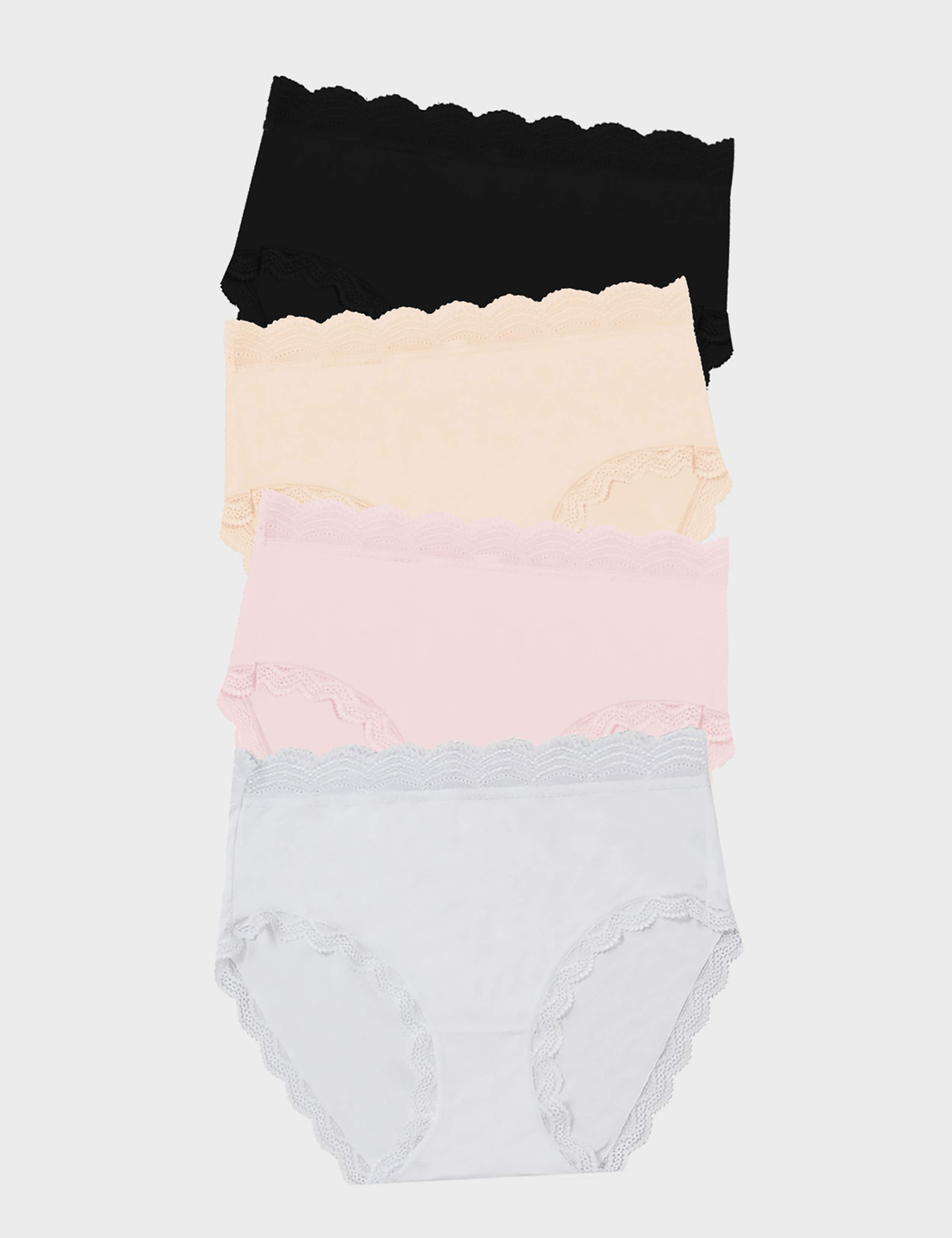 4pk High Rise Full Briefs