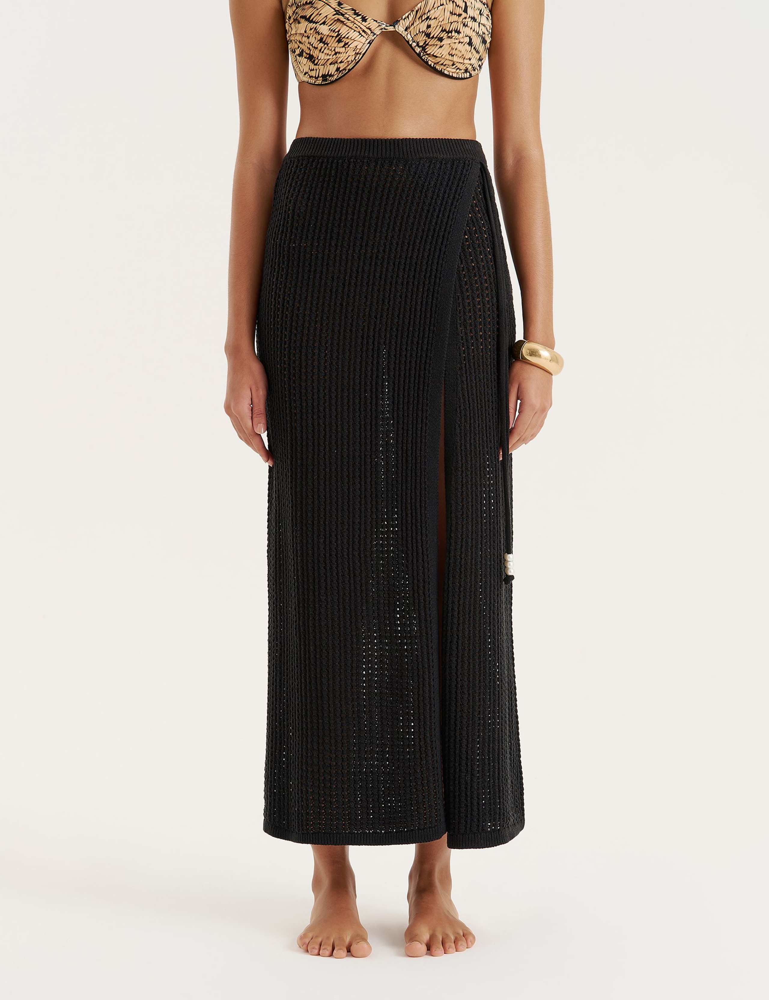 Cotton Rich Knitted Wrap Beach Skirt