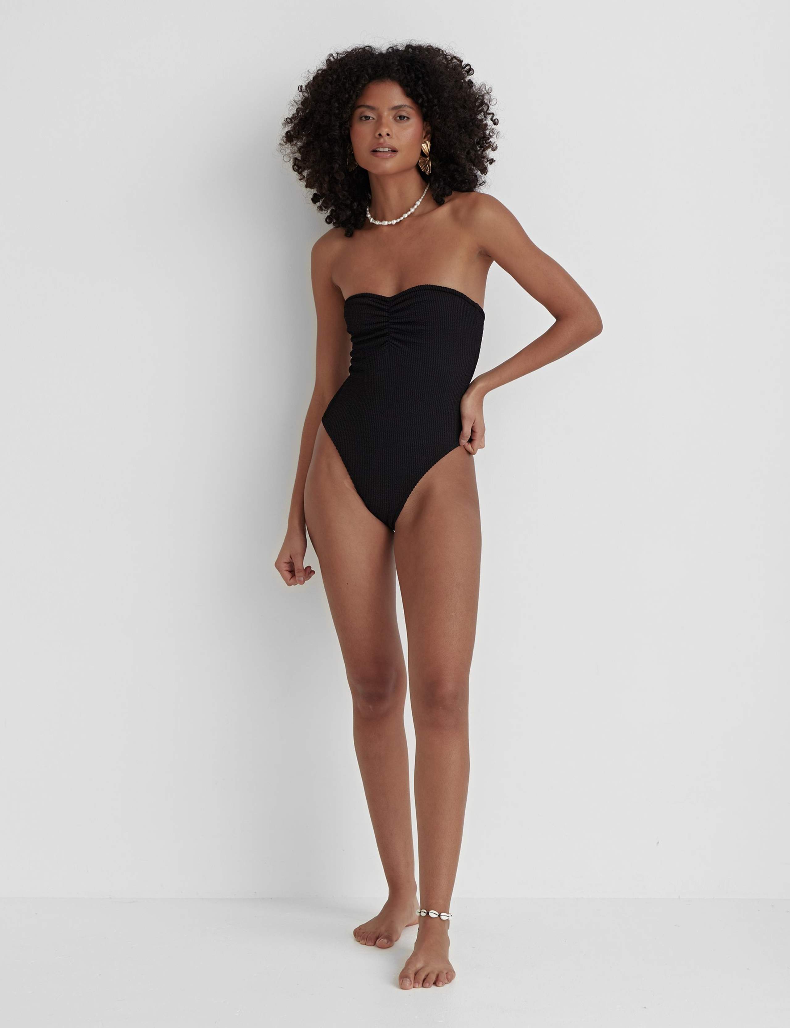 Ruched Bandeau Swimsuit