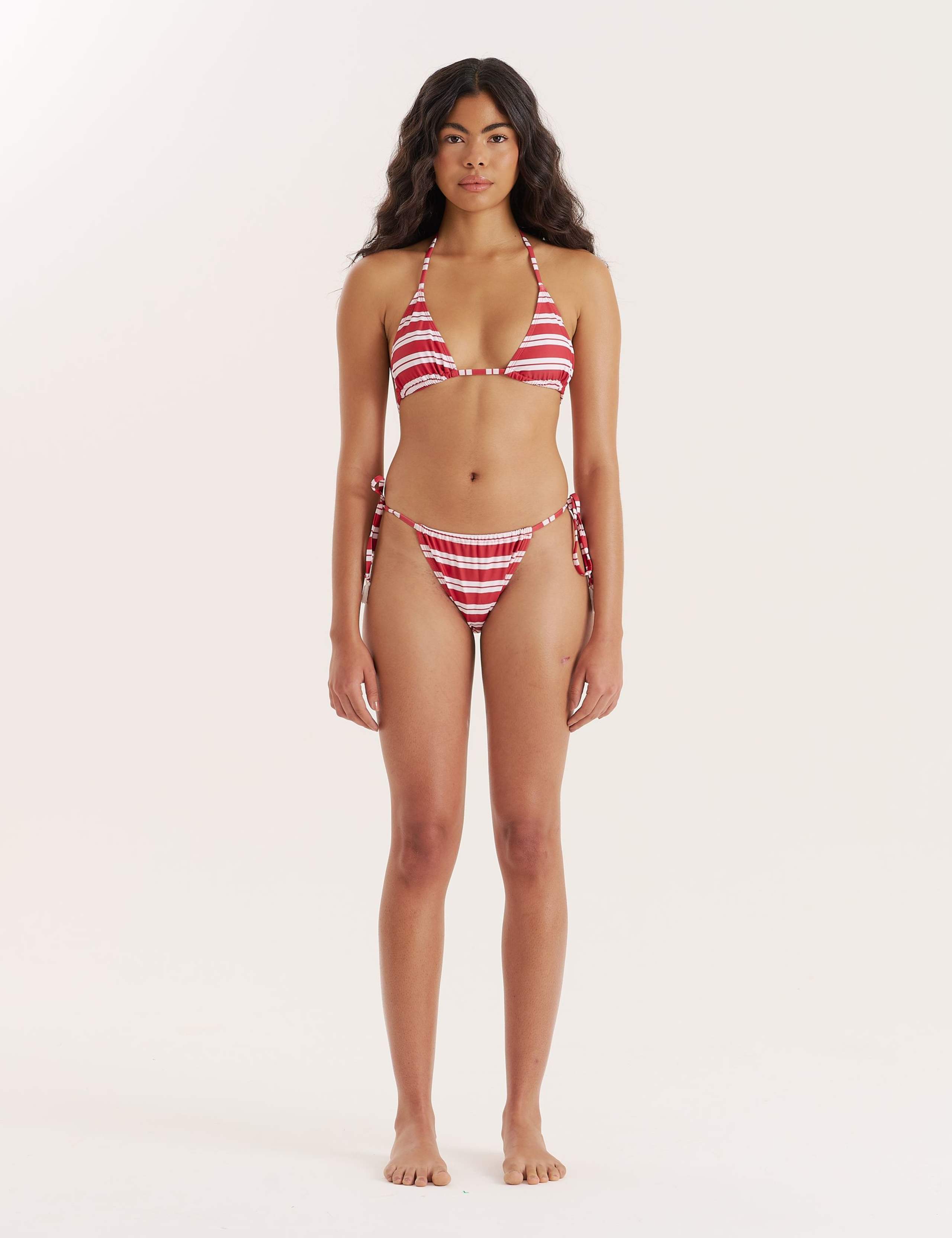 Julietta Striped Tie Side Bikini Bottoms