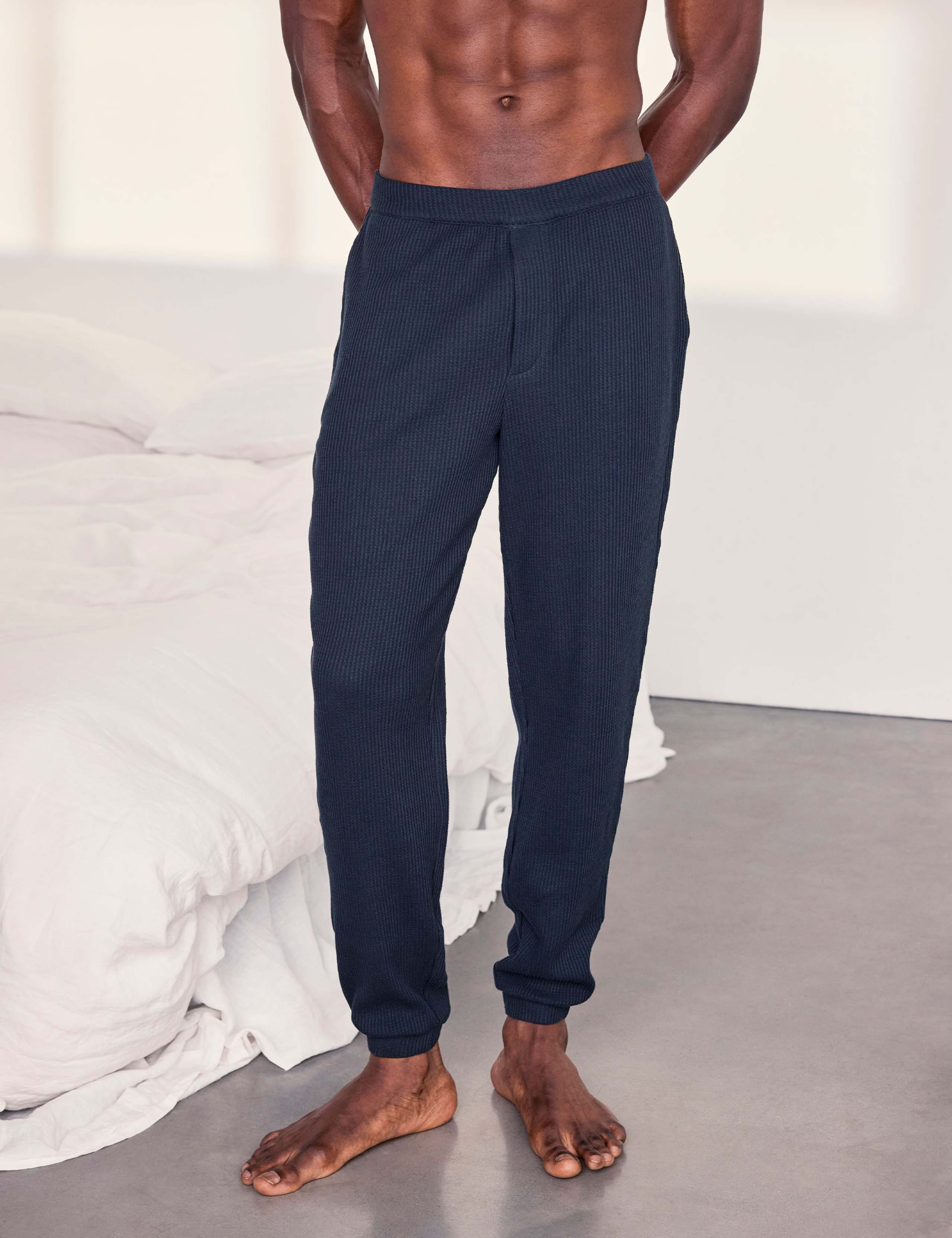 Cotton Rich Waffle Cuffed Pyjama Bottoms