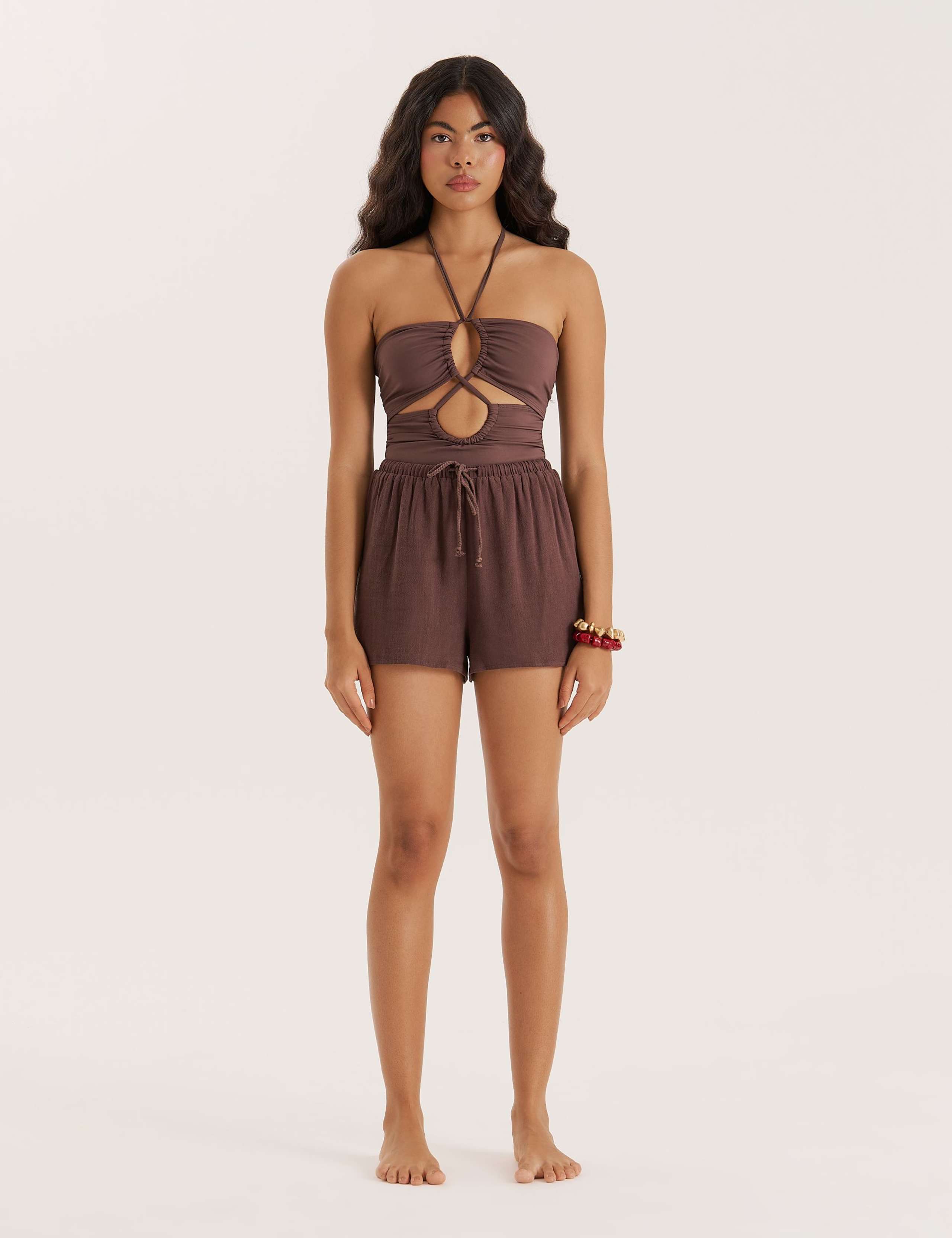 Beach Shorts with Linen
