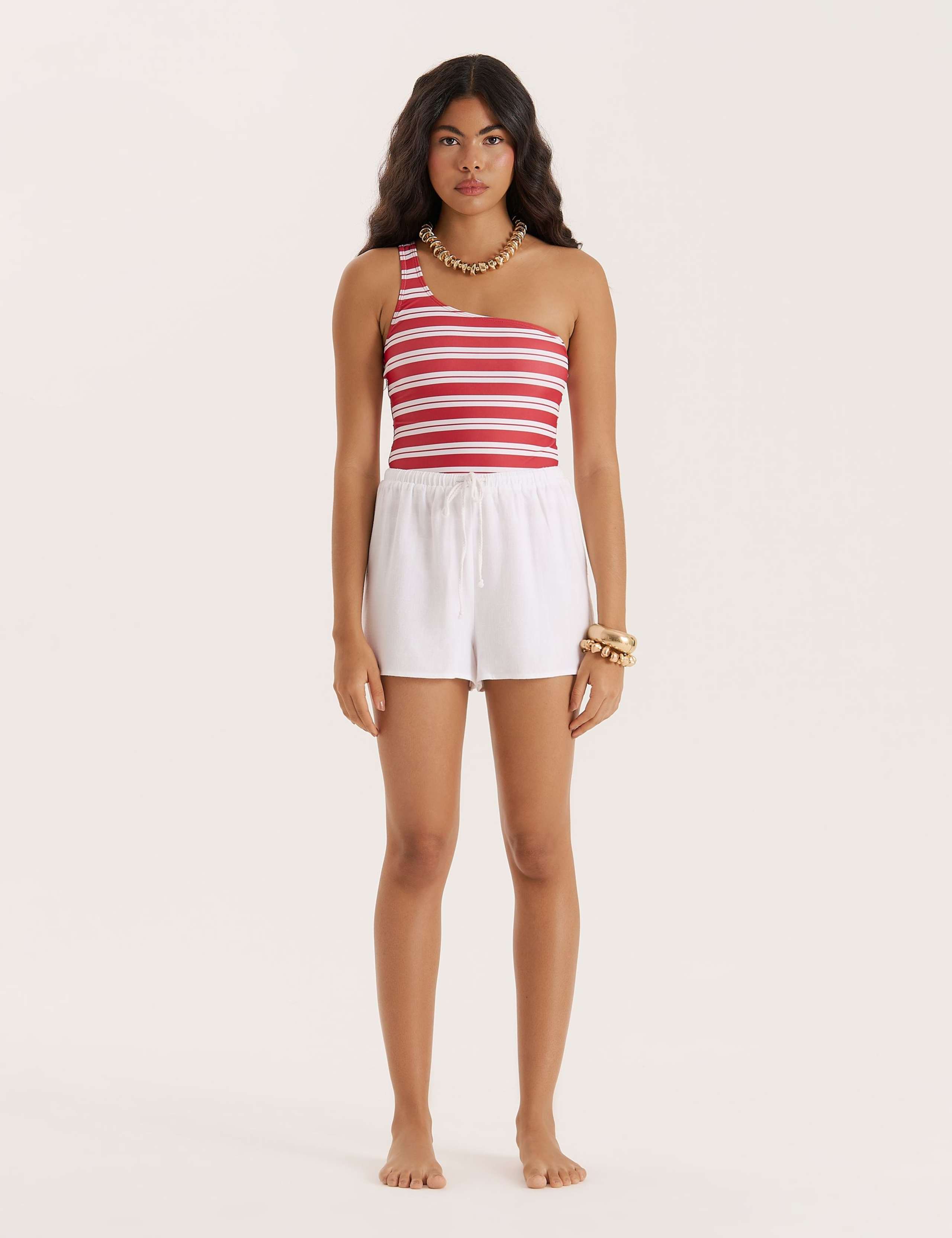 Beach Shorts with Linen