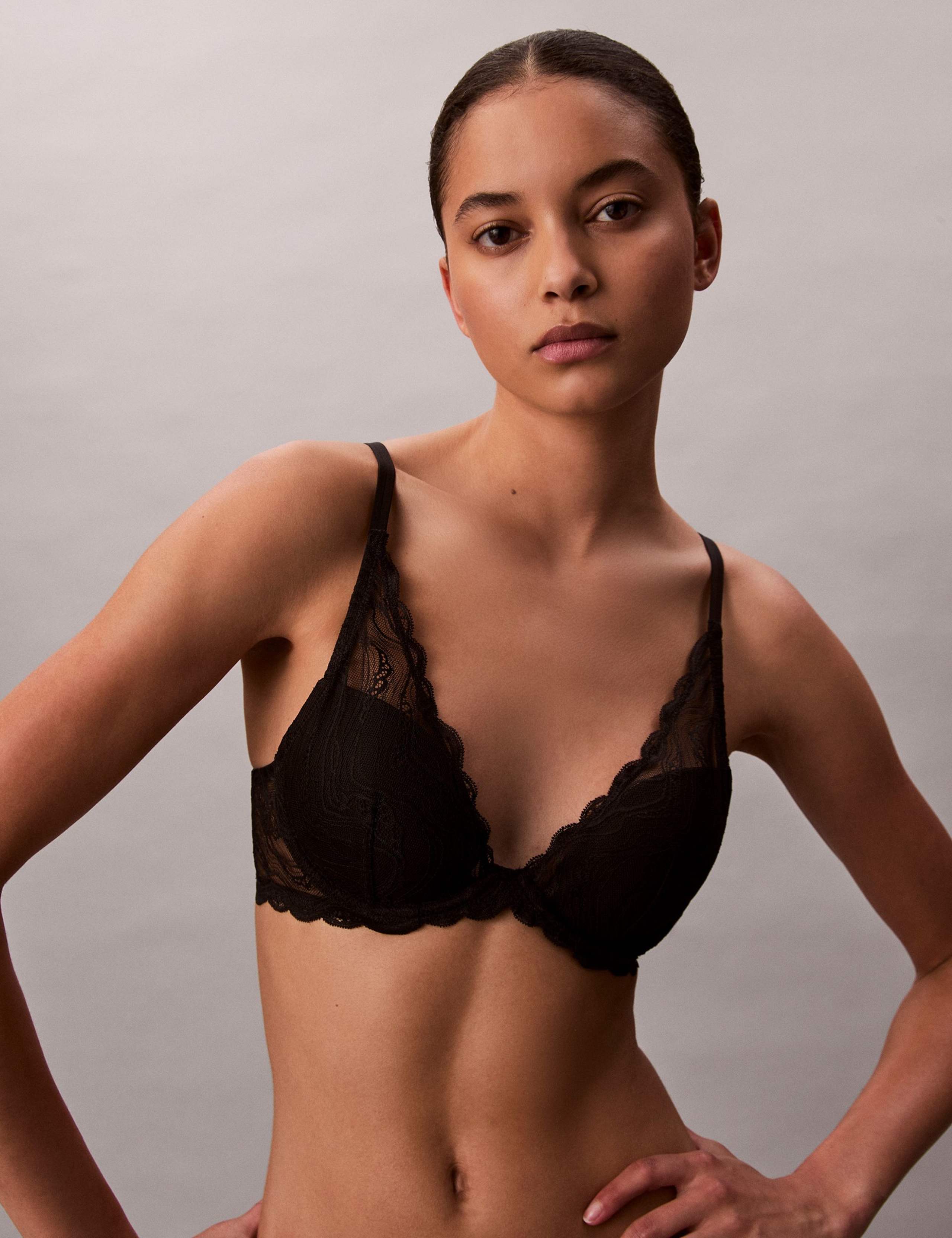 Stretch Lace Plunge Bra