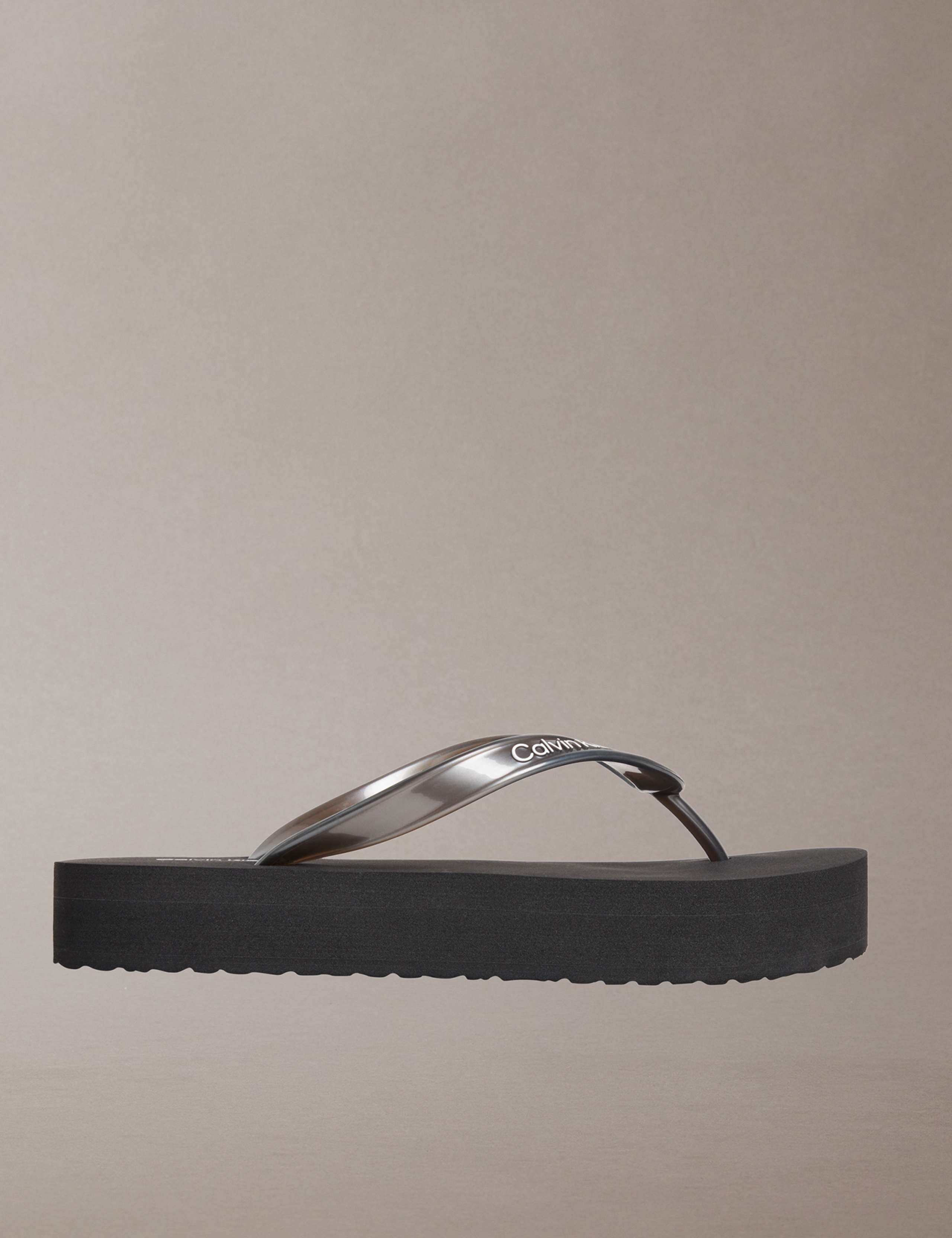 Aysha Metallic Flatform Flip Flops