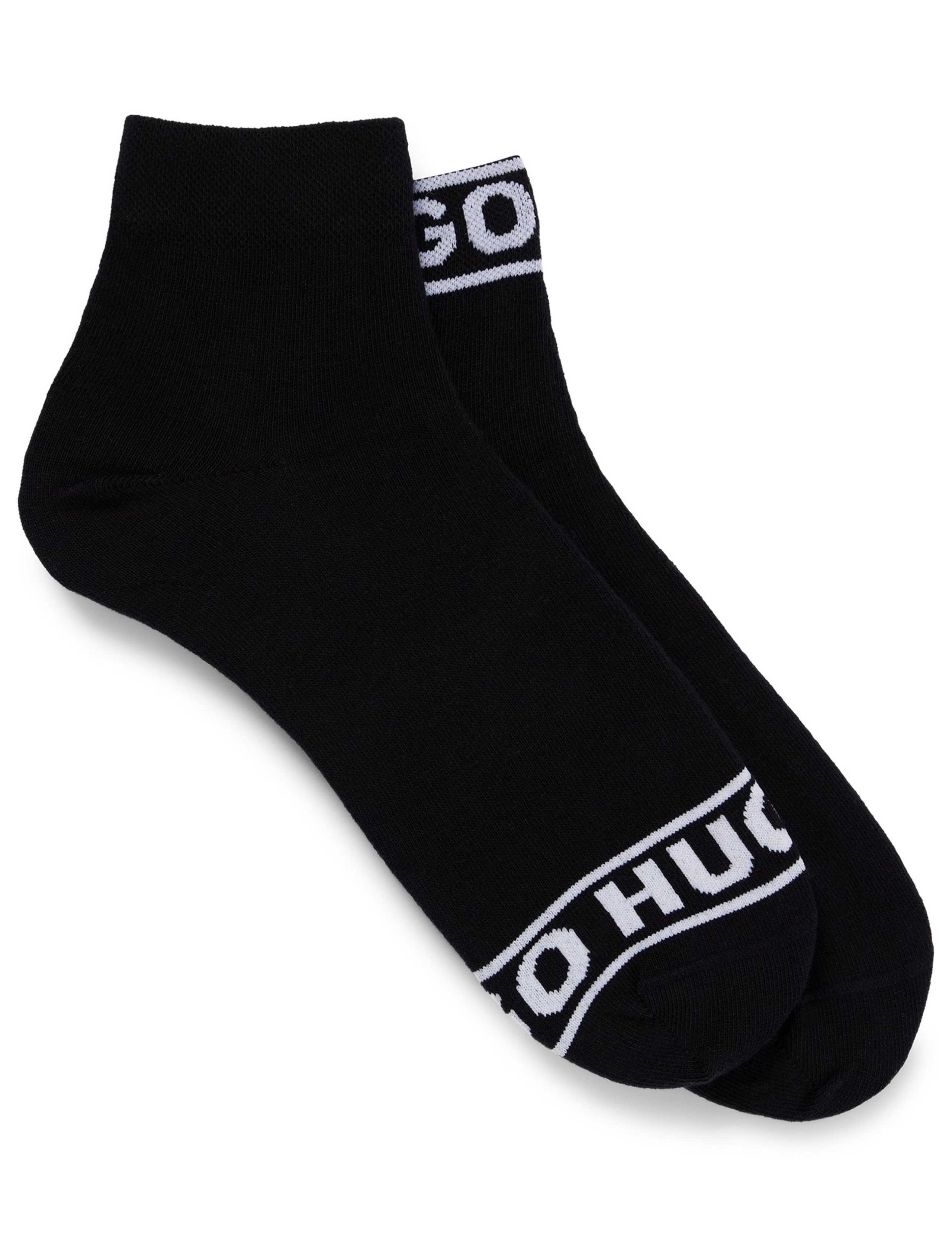 2 Pack Cotton Rich Logo Ankle High Socks