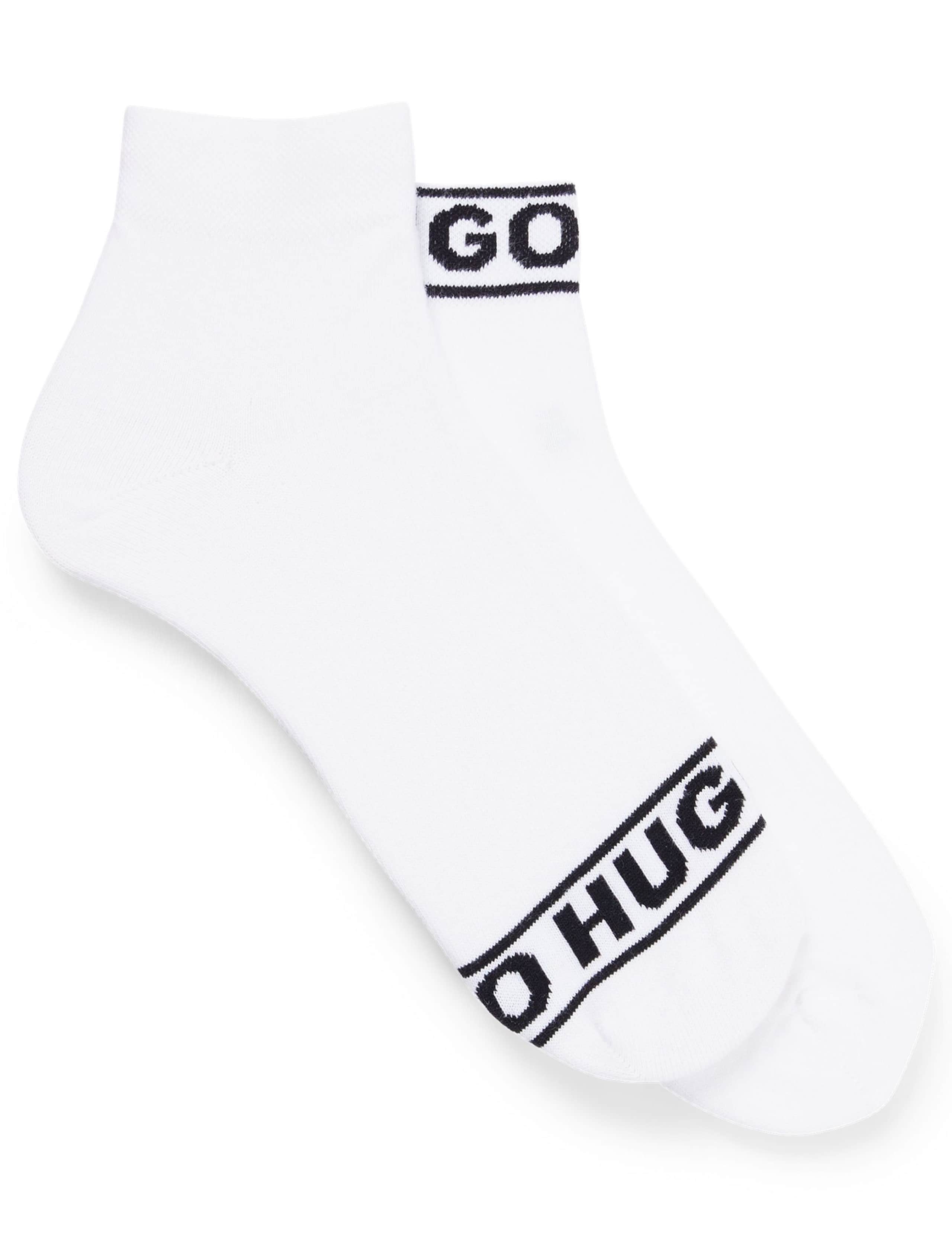 2 Pack Cotton Rich Logo Ankle High Socks
