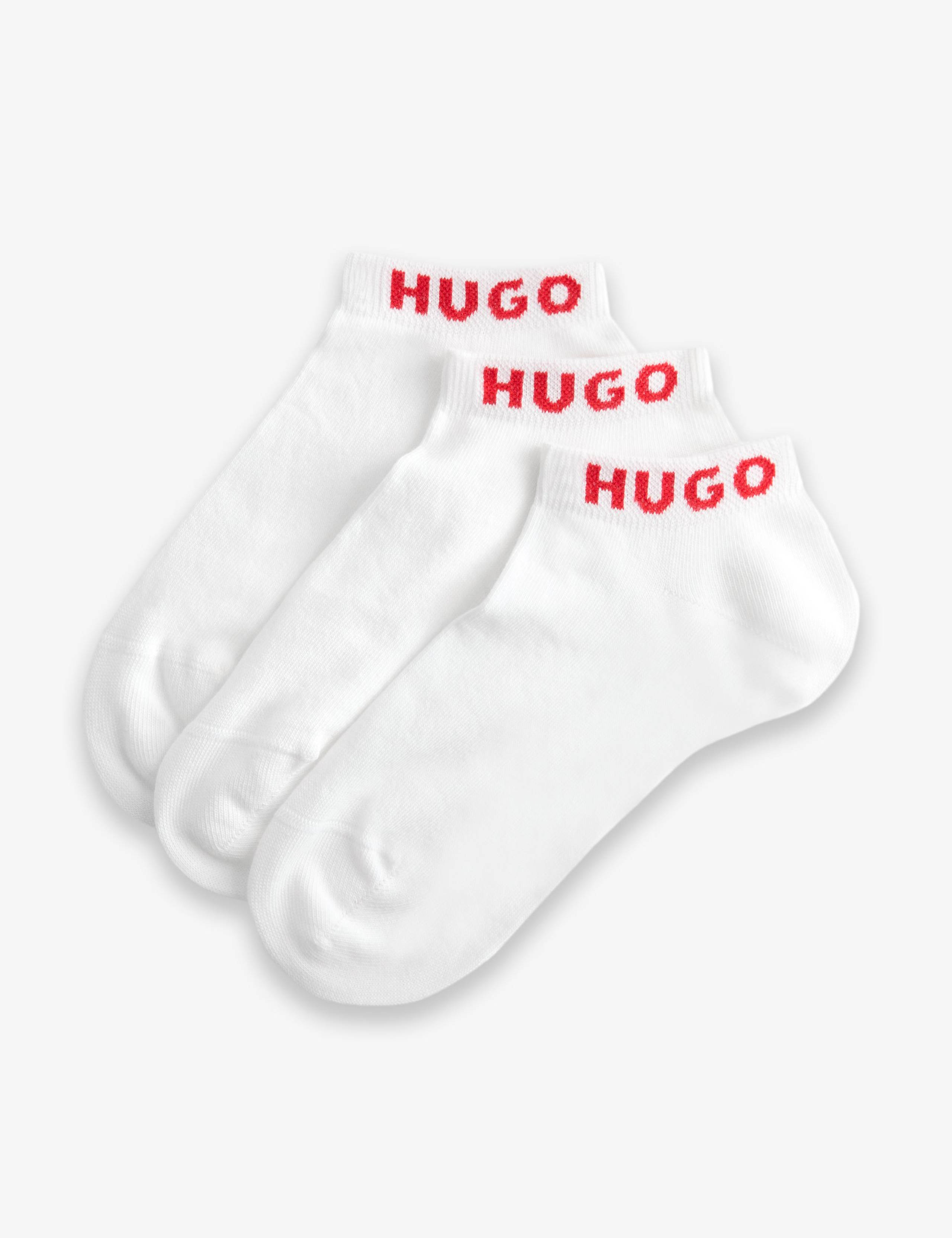 3 Pack Cotton Rich Logo Trainer Socks