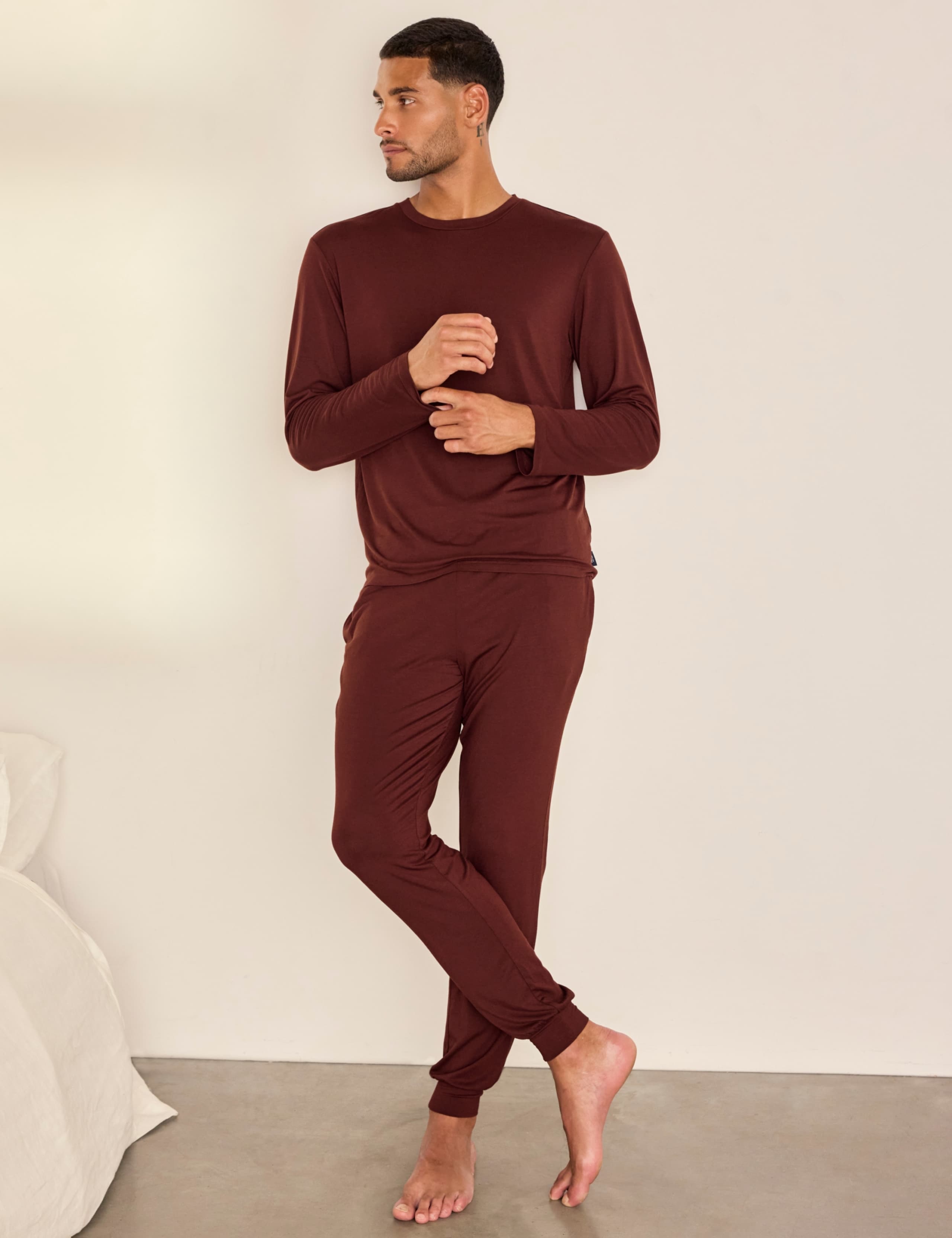 Longer Length Modal Rich Pyjama Set