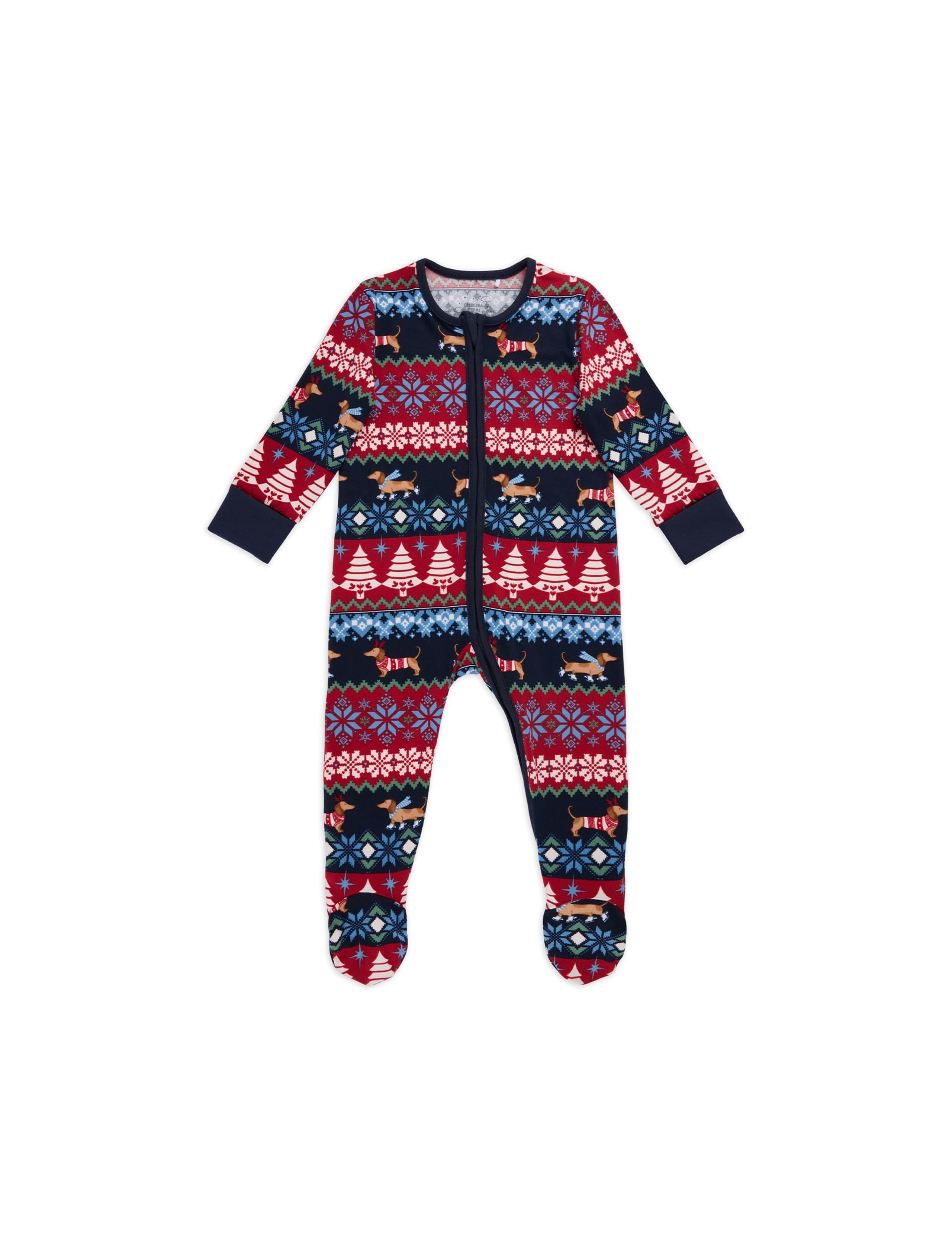 Zip Fastening Christmas Sleepsuit (0-9 Mths)