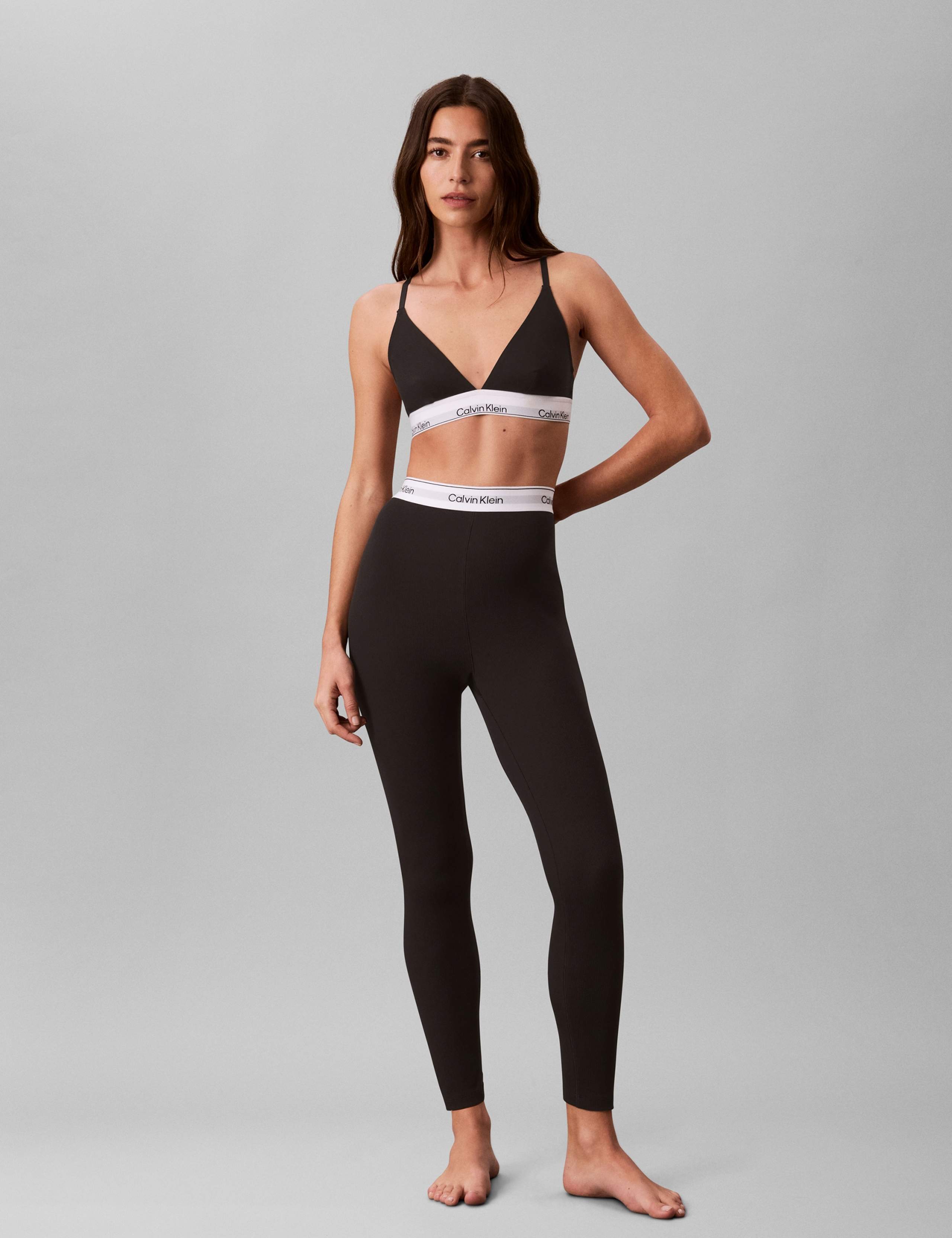 Cotton Rich Ribbed High Waisted Leggings