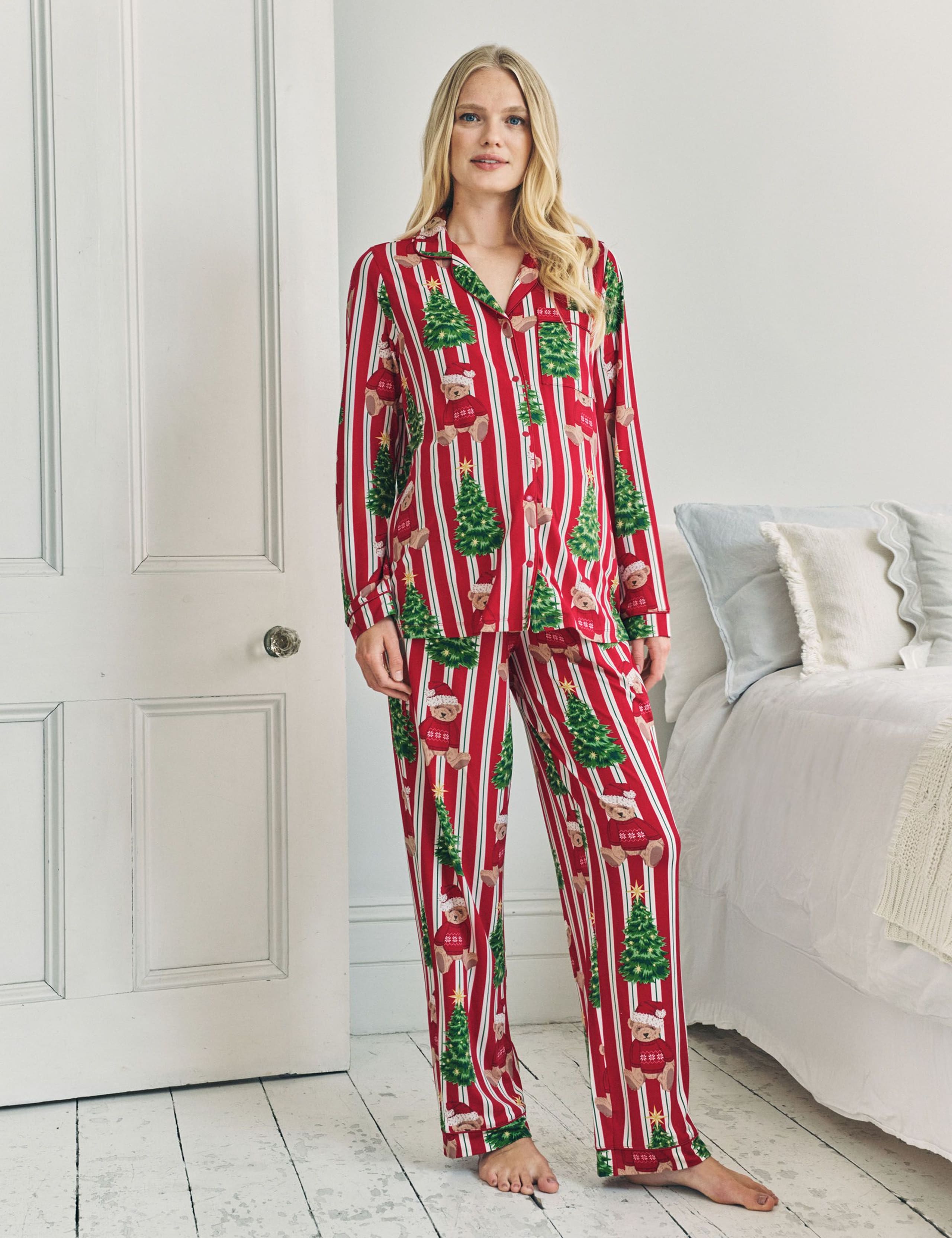 Christmas Print Maternity Pyjama Set