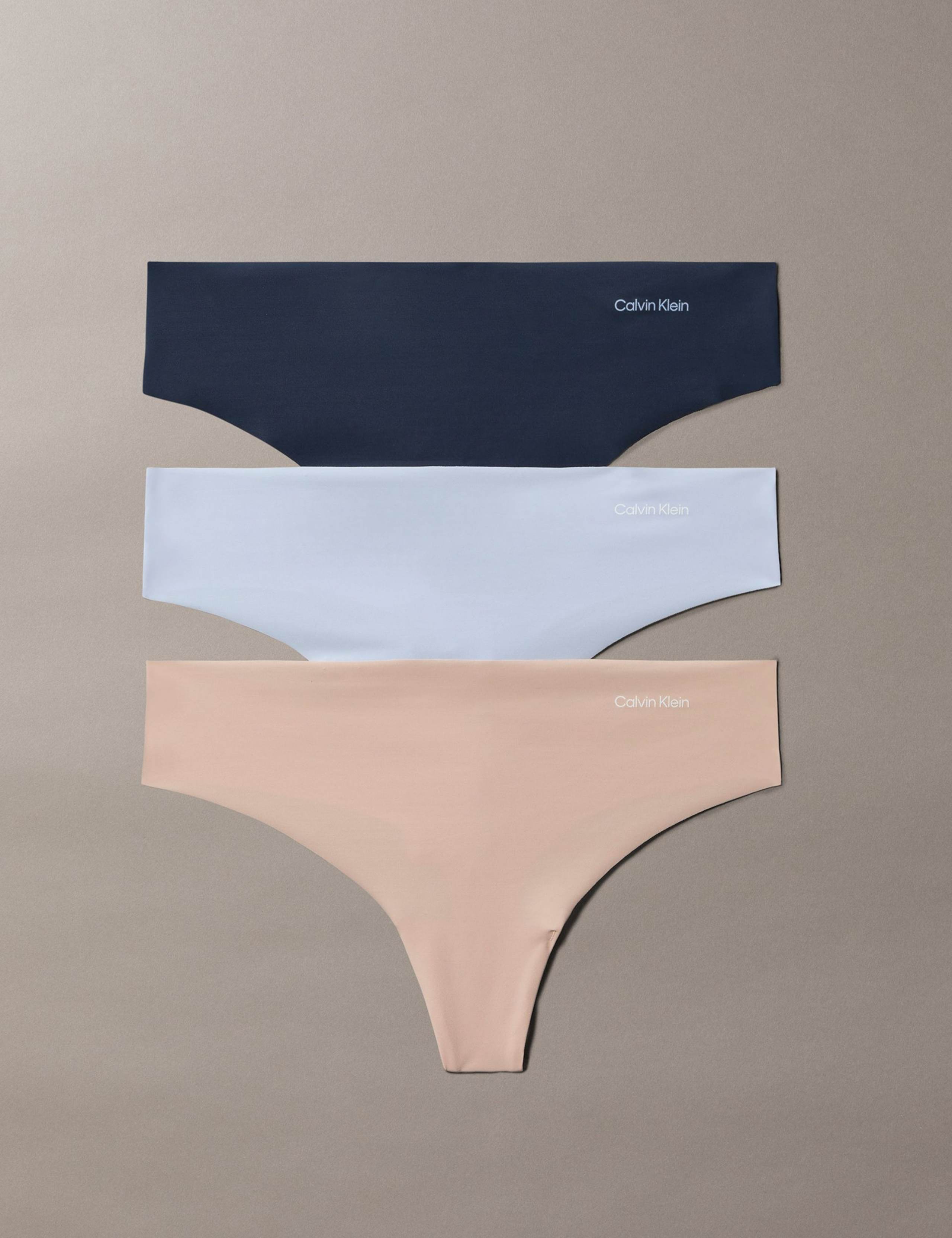 3pk No VPL Microfibre Thongs