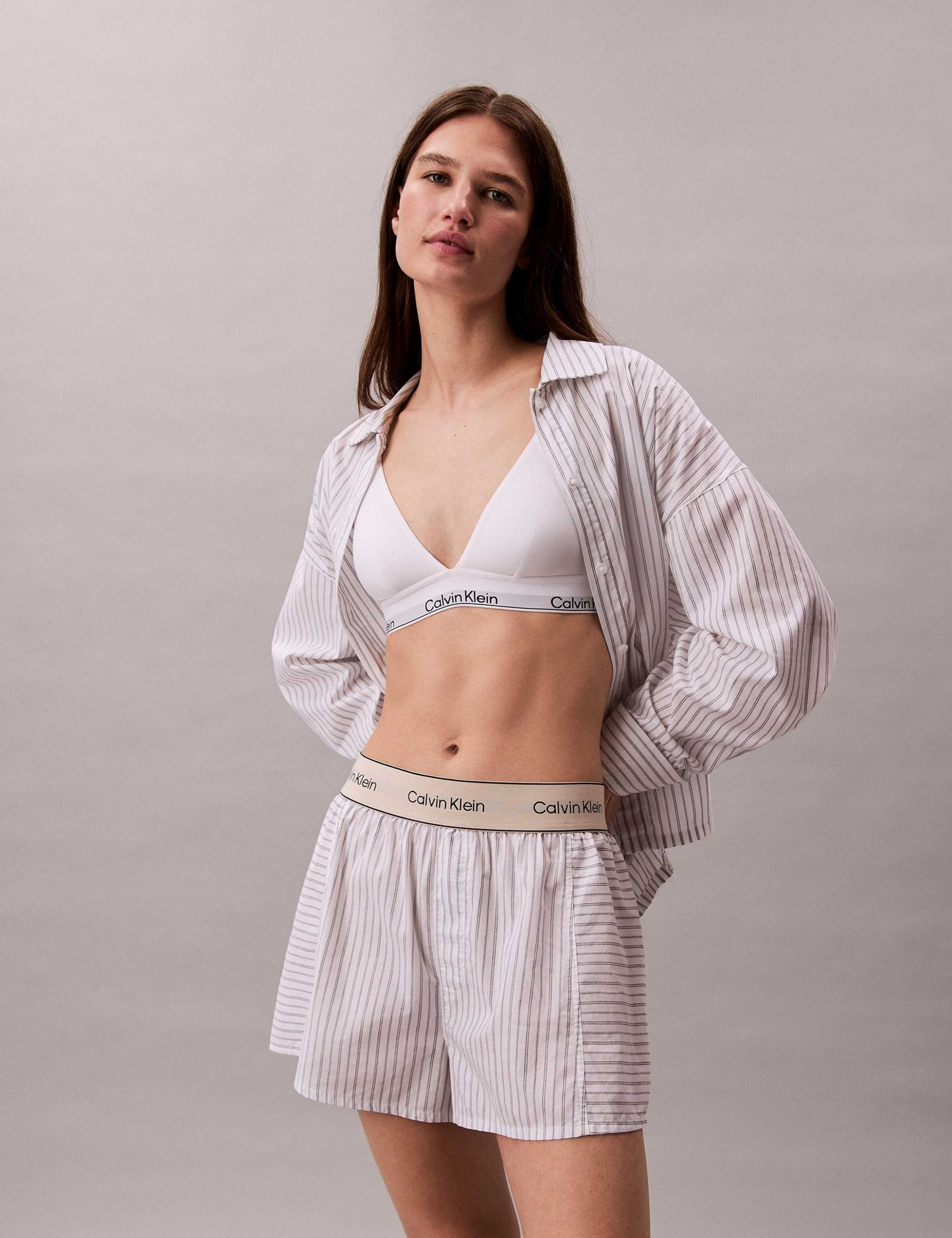 Cotton Poplin Logo Shorts
