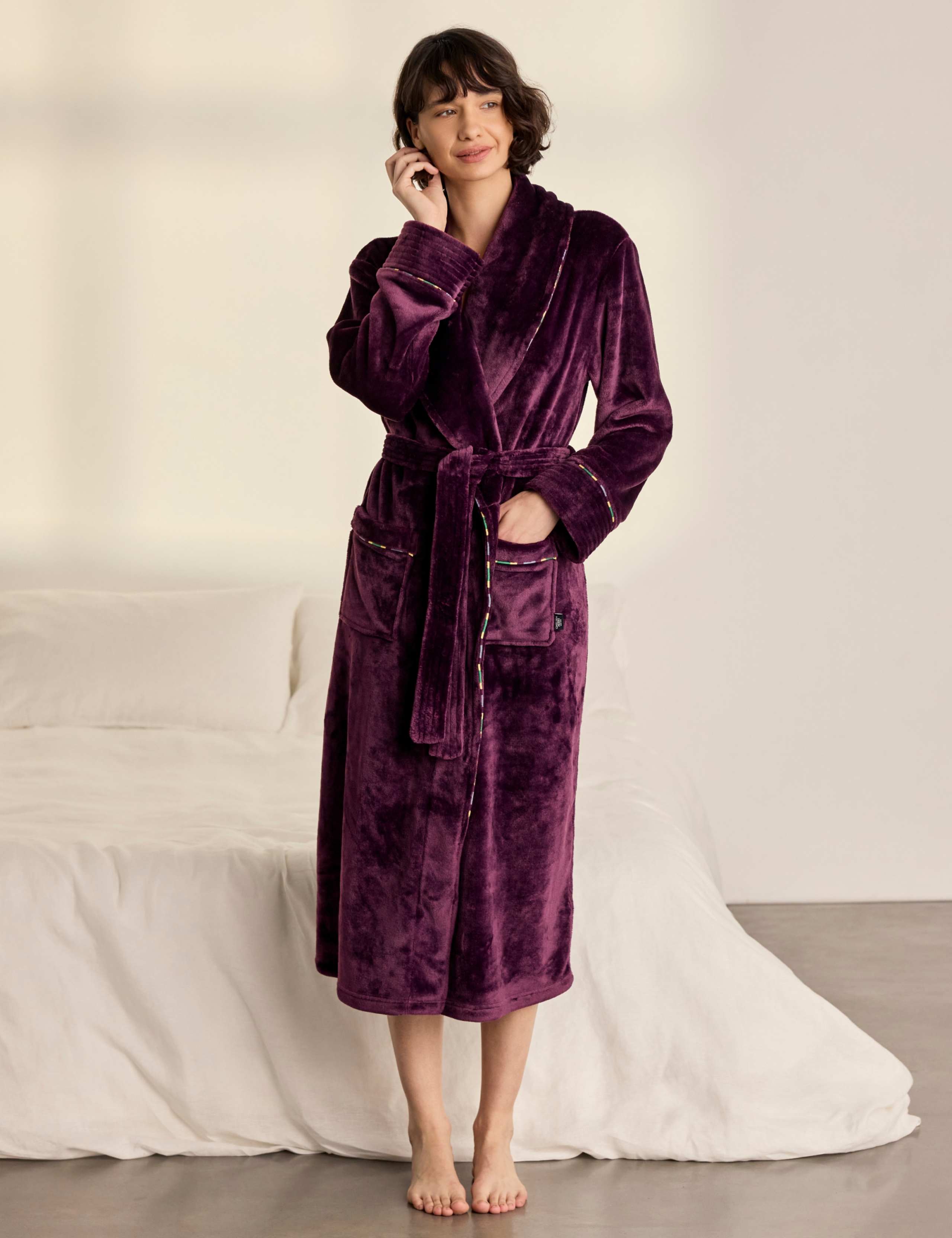 Fleece Tie Dressing Gown