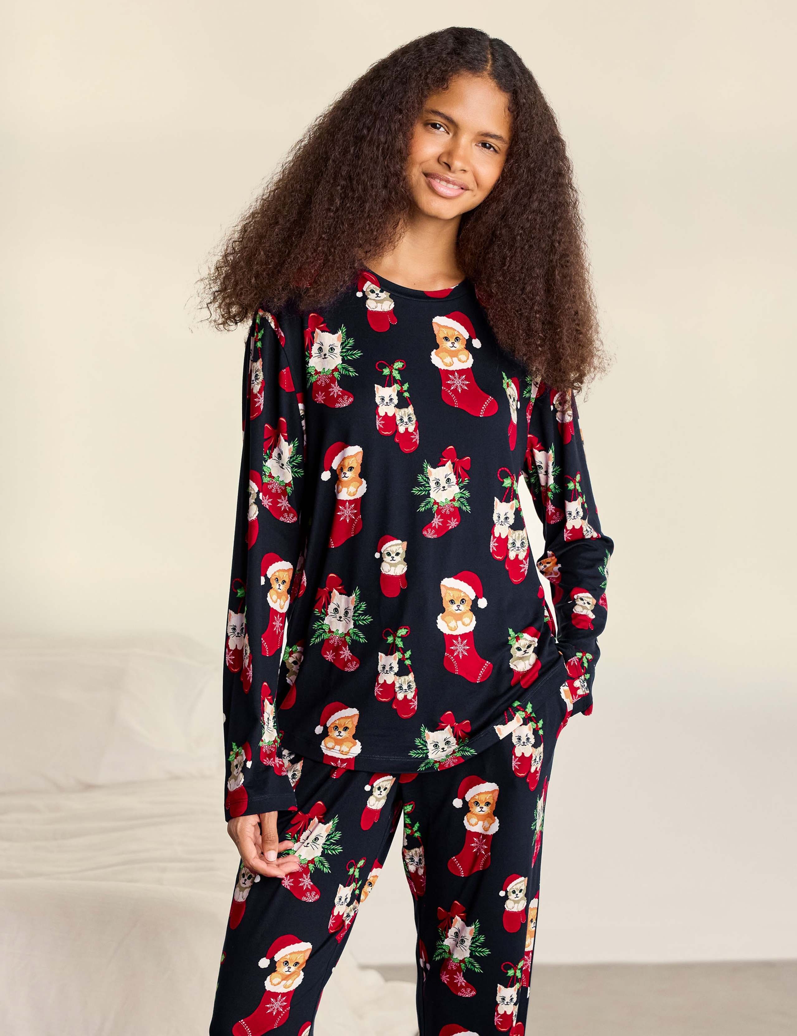 Family Christmas Cat Print
 Pyjama Set
