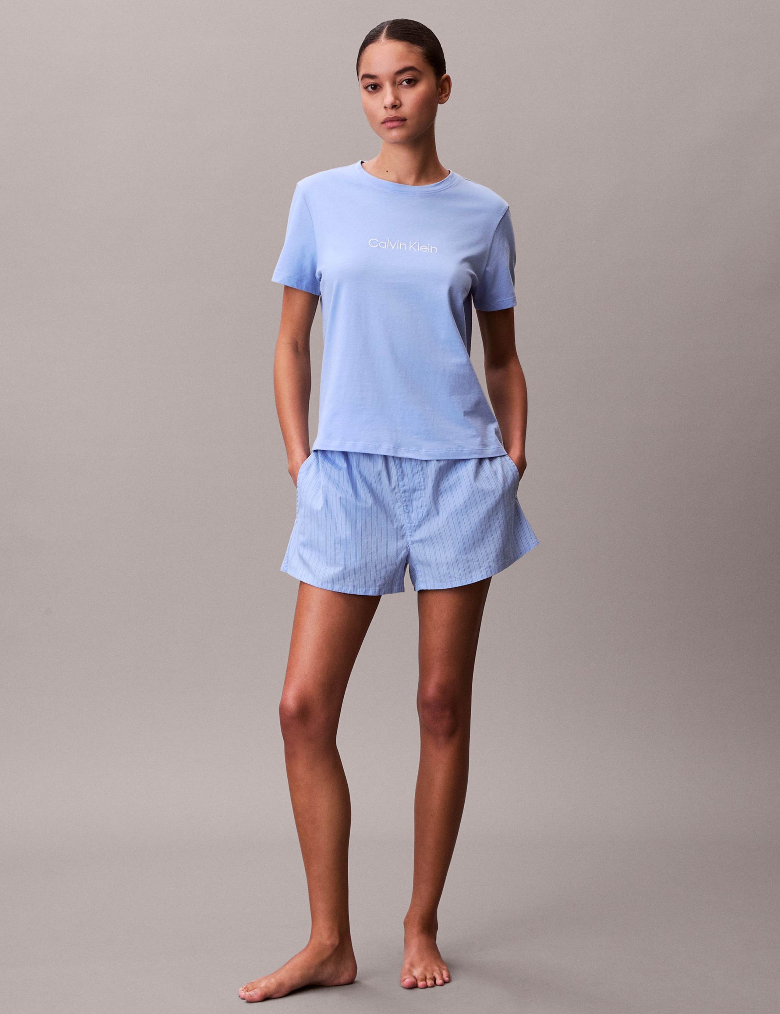 Pure Cotton Striped Shortie Set