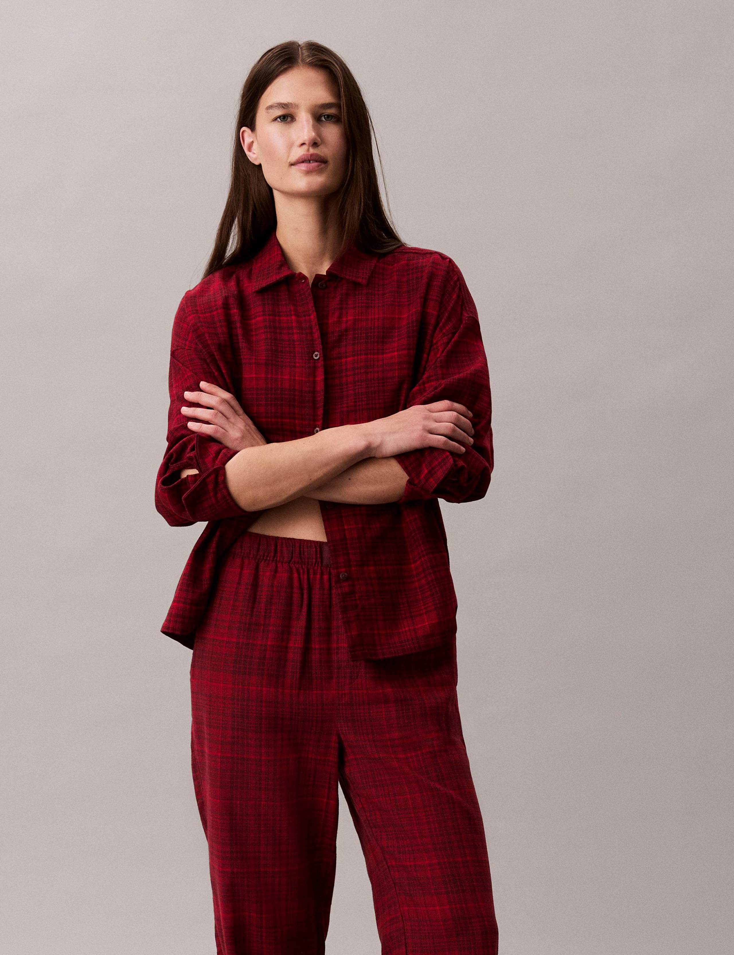 Pure Cotton Checked Pyjama Bottoms