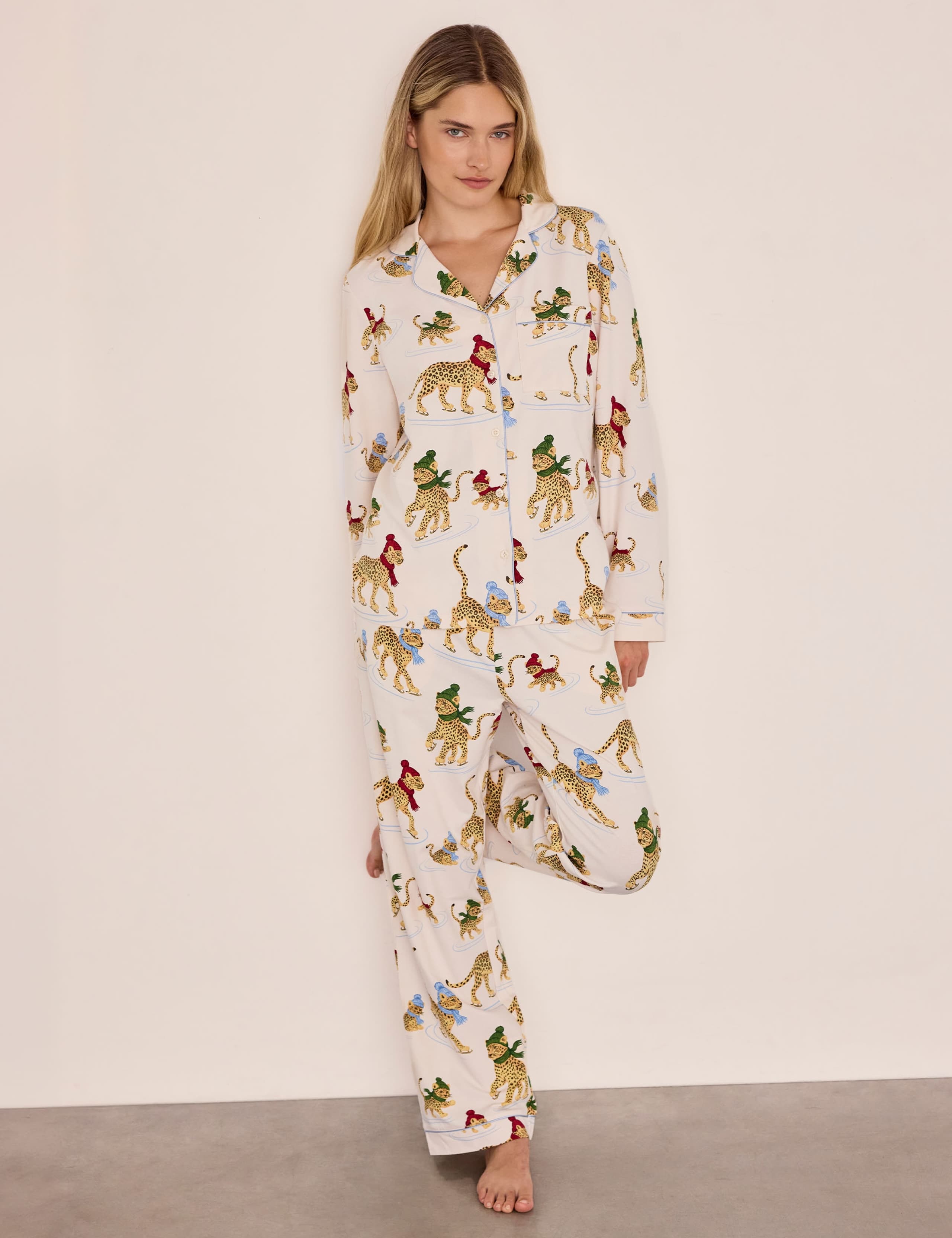 Cotton Rich Print Long Pyjama Set