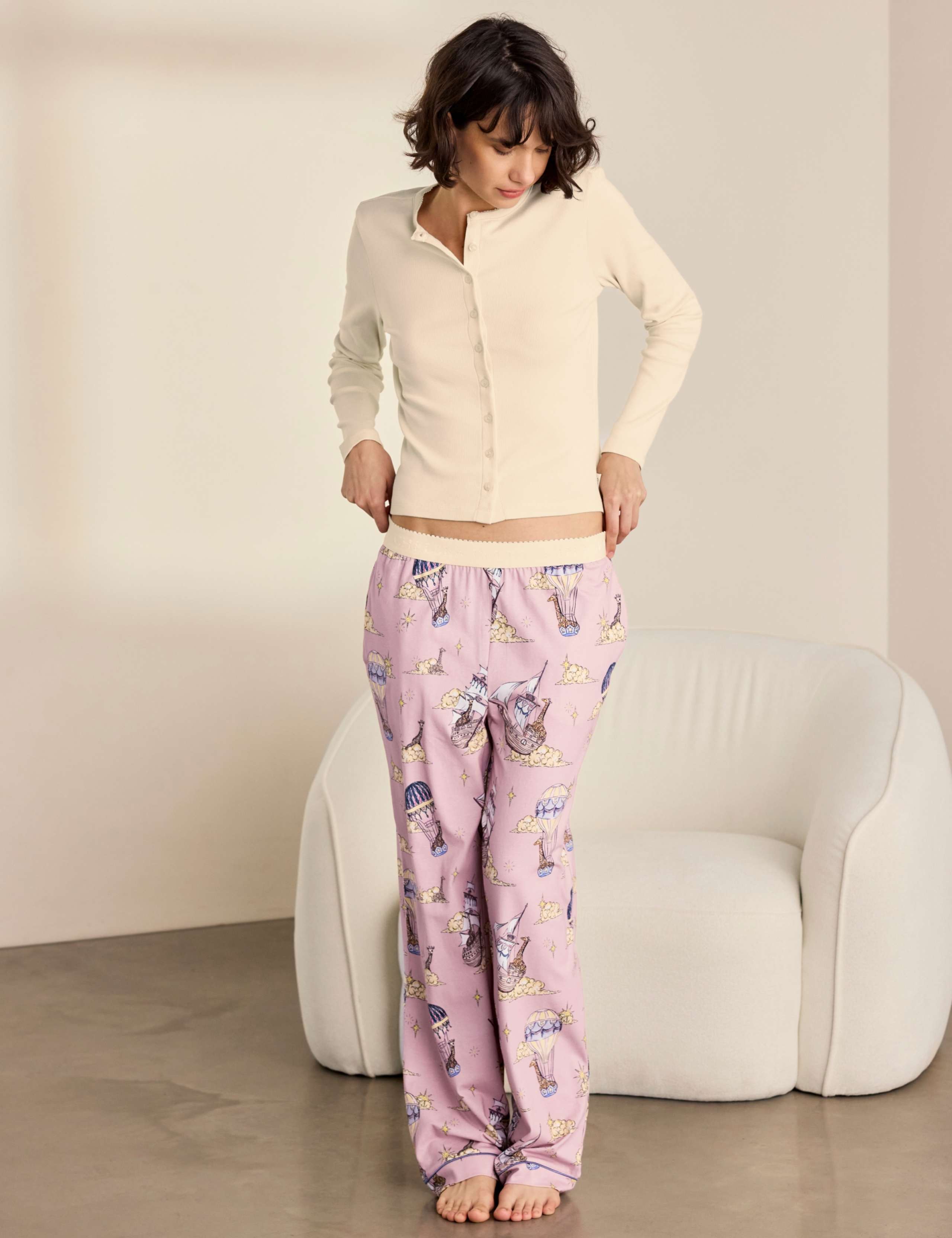 Cotton Two Piece Long Sleeve Pyjamas