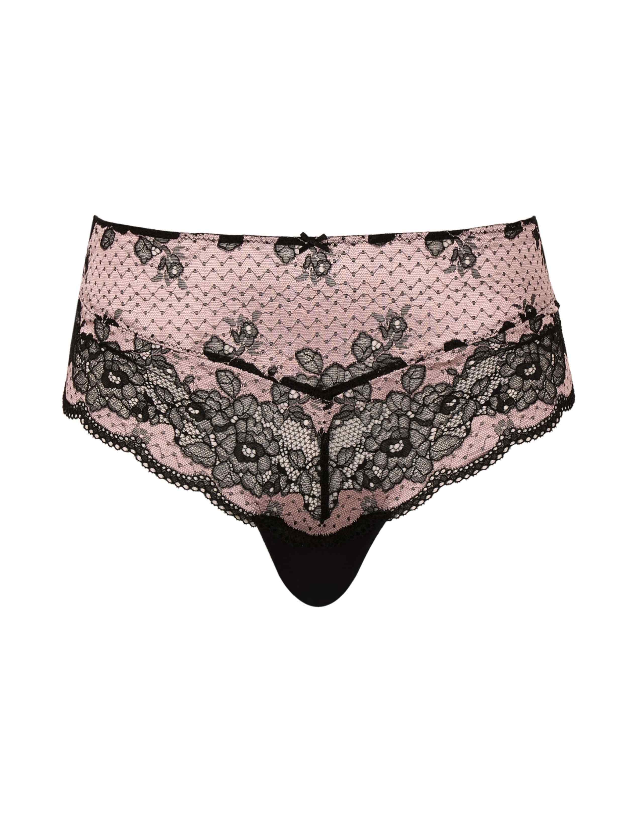 Mesh & Lace High Waisted Full Briefs