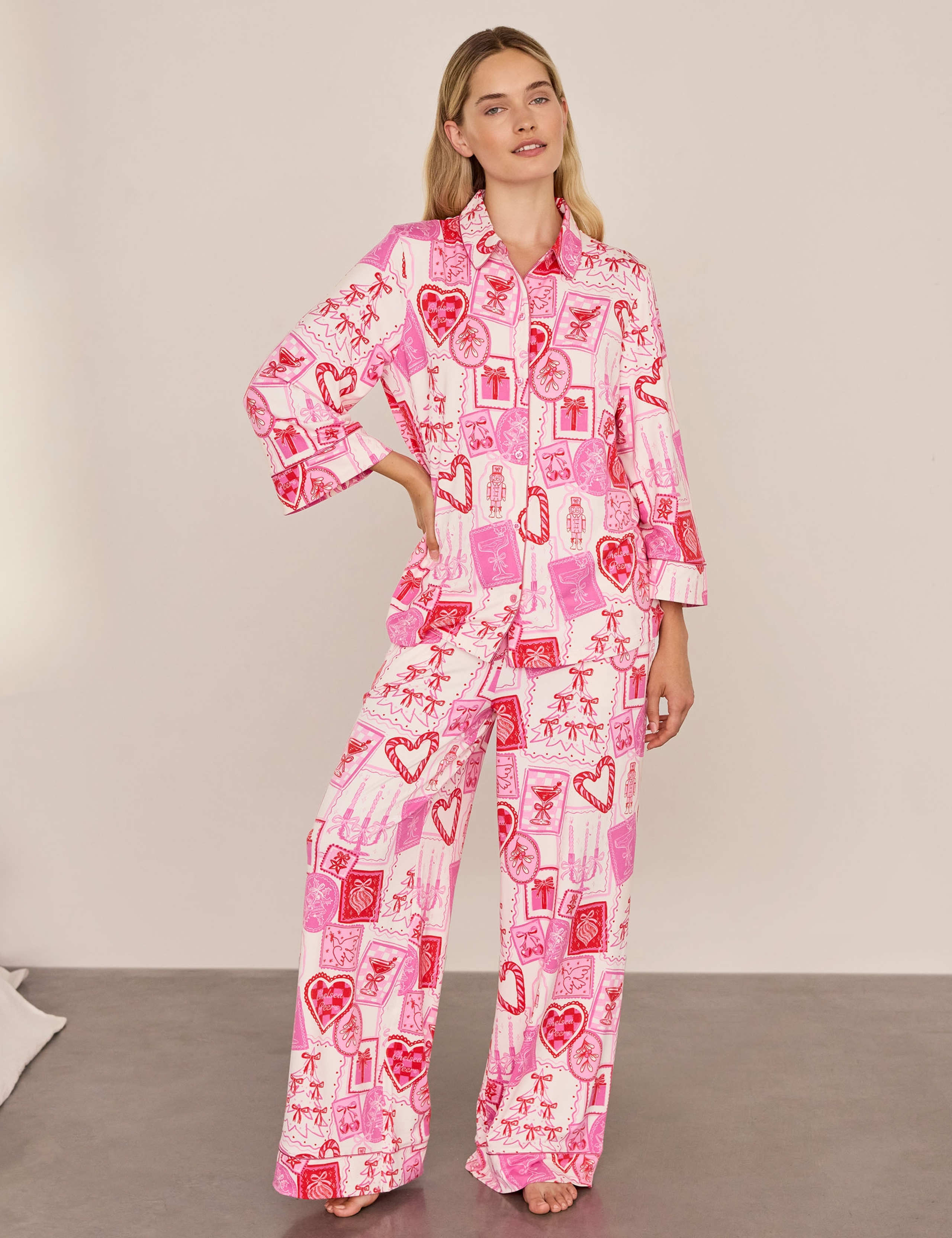 Christmas Print Long Pyjama Set